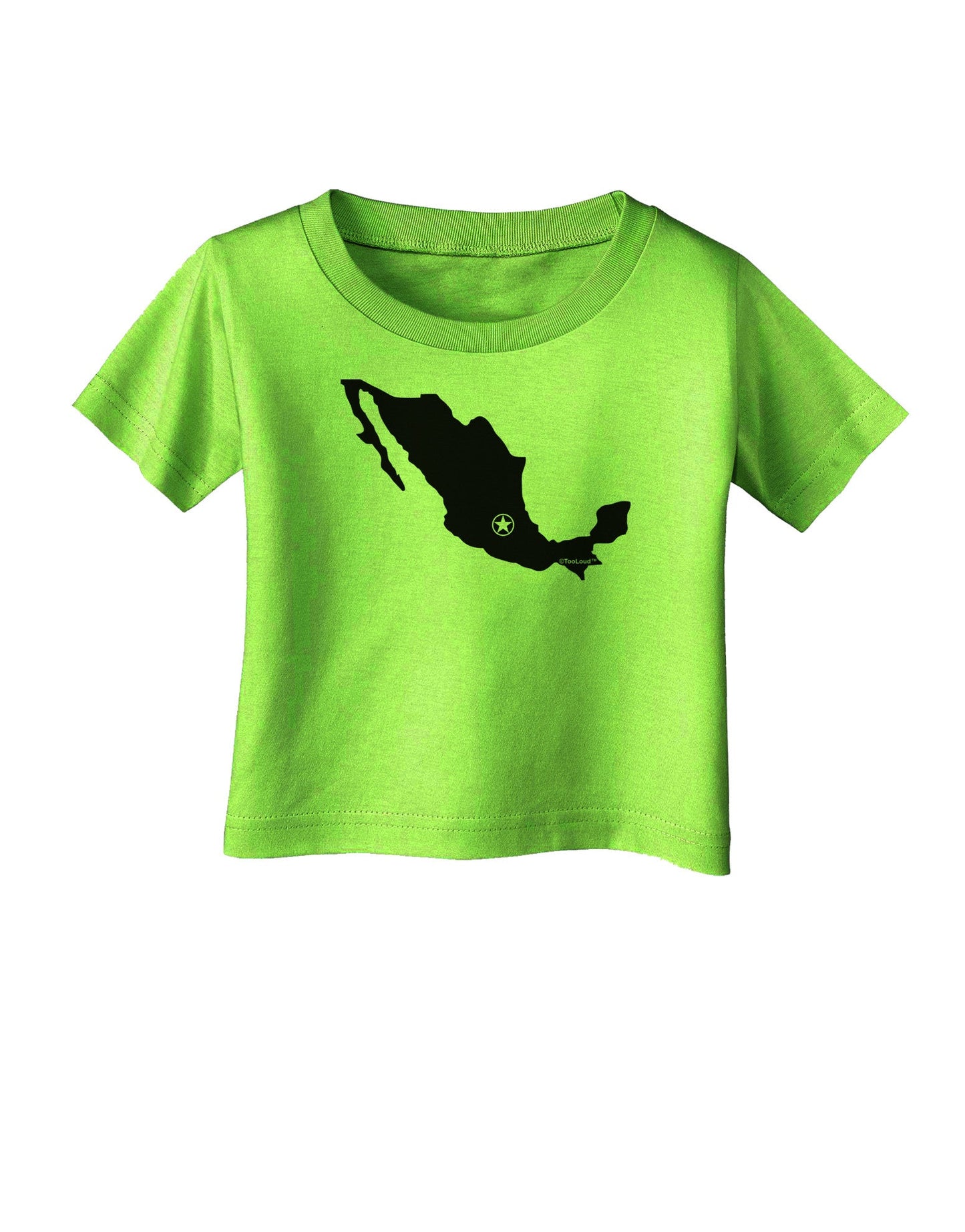 Mexico - Mexico City Star Infant T-Shirt-Infant T-Shirt-TooLoud-Lime-Green-06-Months-Davson Sales