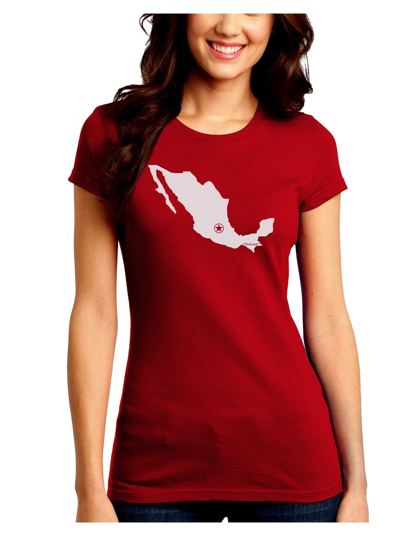 Mexico - Mexico City Star Juniors Crew Dark T-Shirt-T-Shirts Juniors Tops-TooLoud-Red-Juniors Fitted Small-Davson Sales
