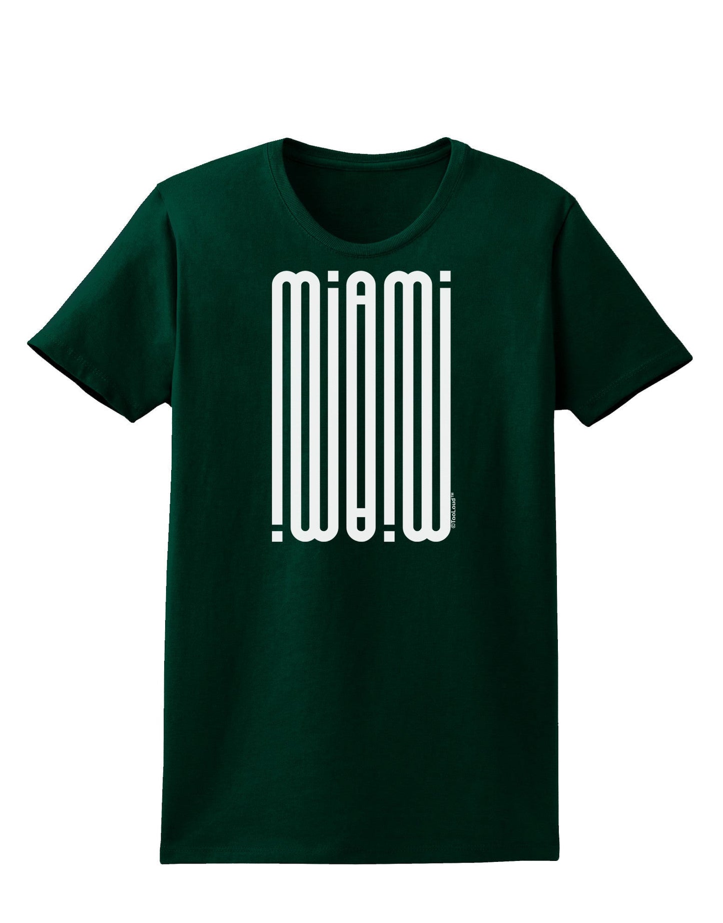 Miami Mirage Womens Dark T-Shirt-TooLoud-Forest-Green-Small-Davson Sales