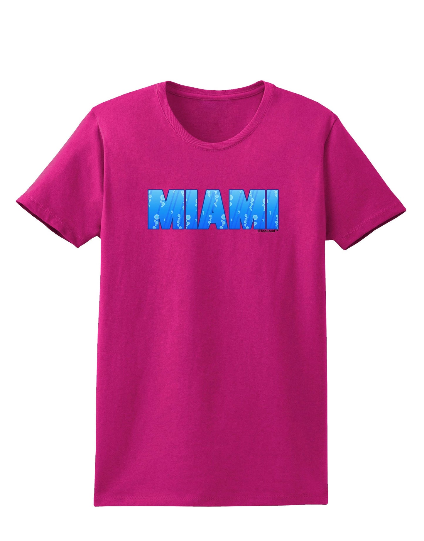 Miami Ocean Bubbles Womens Dark T-Shirt by TooLoud-Womens T-Shirt-TooLoud-Hot-Pink-Small-Davson Sales