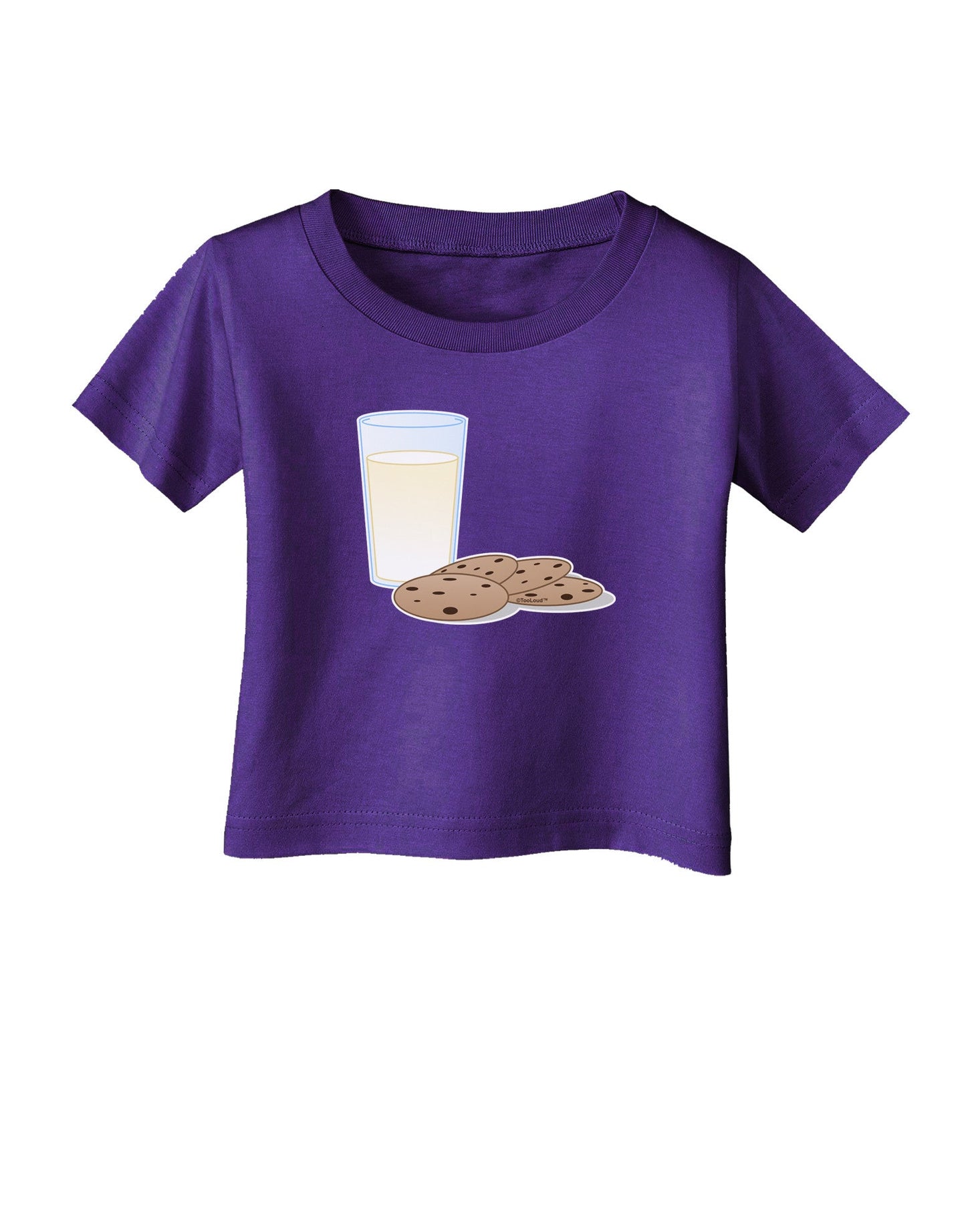 Milk and Cookies Design Infant T-Shirt Dark-Infant T-Shirt-TooLoud-Purple-06-Months-Davson Sales