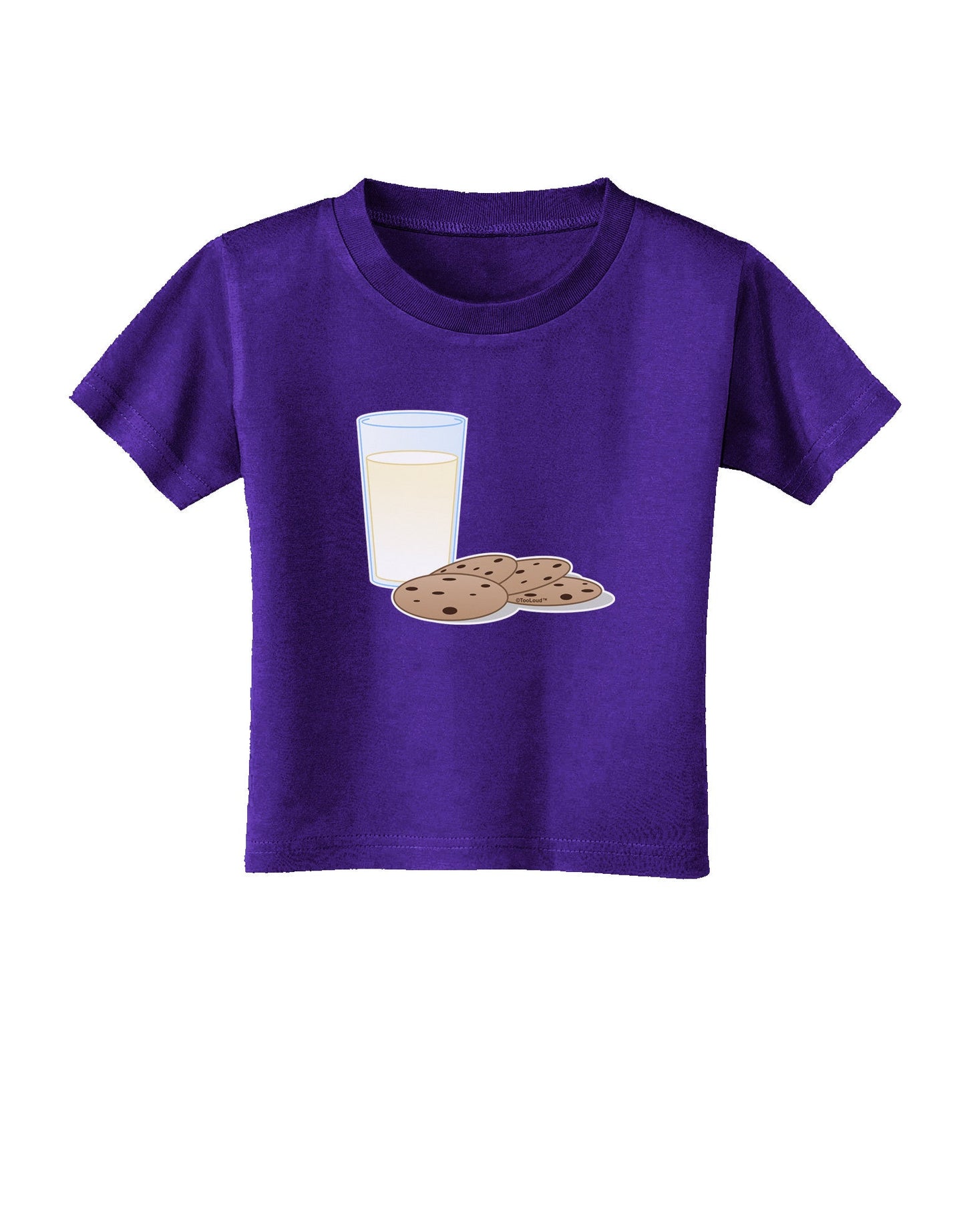 Milk and Cookies Design Toddler T-Shirt Dark-Toddler T-Shirt-TooLoud-Purple-2T-Davson Sales