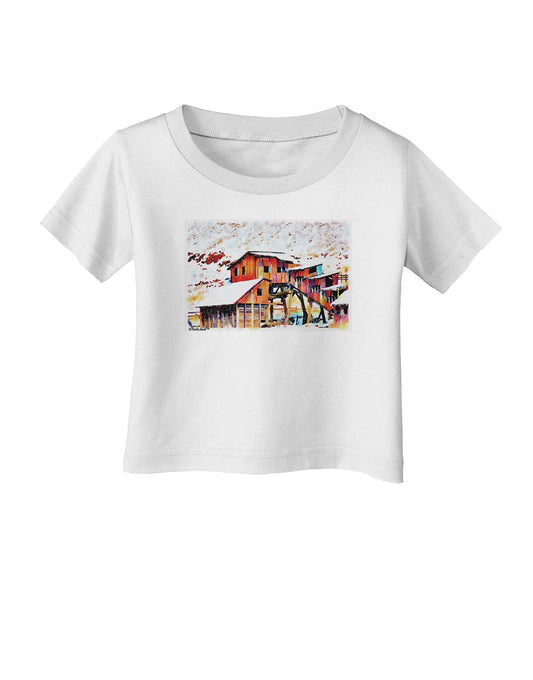 Mine Scene Colorado Watercolor Infant T-Shirt-Infant T-Shirt-TooLoud-White-06-Months-Davson Sales