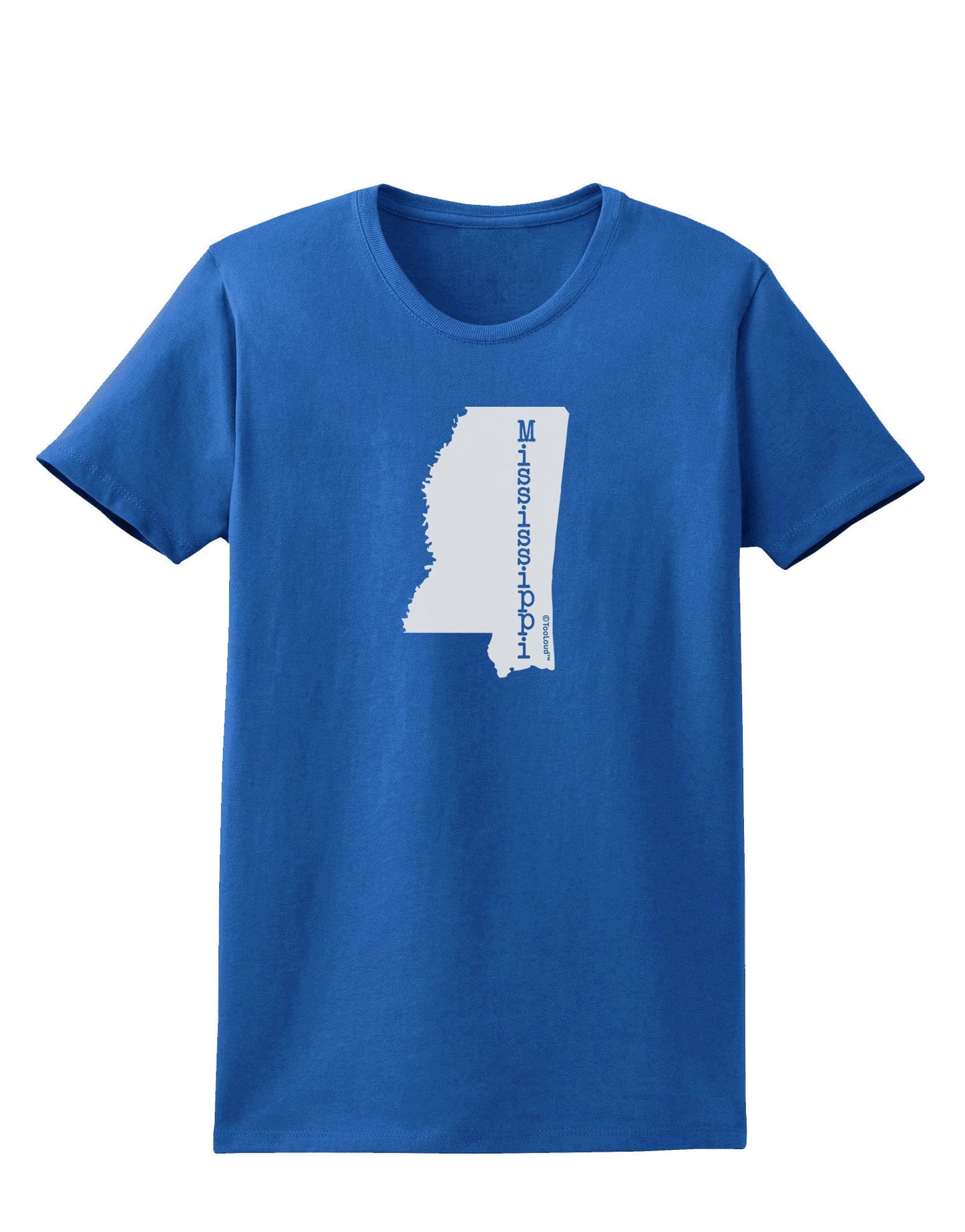 Mississippi - United States Shape Womens Dark T-Shirt-TooLoud-Royal-Blue-X-Small-Davson Sales