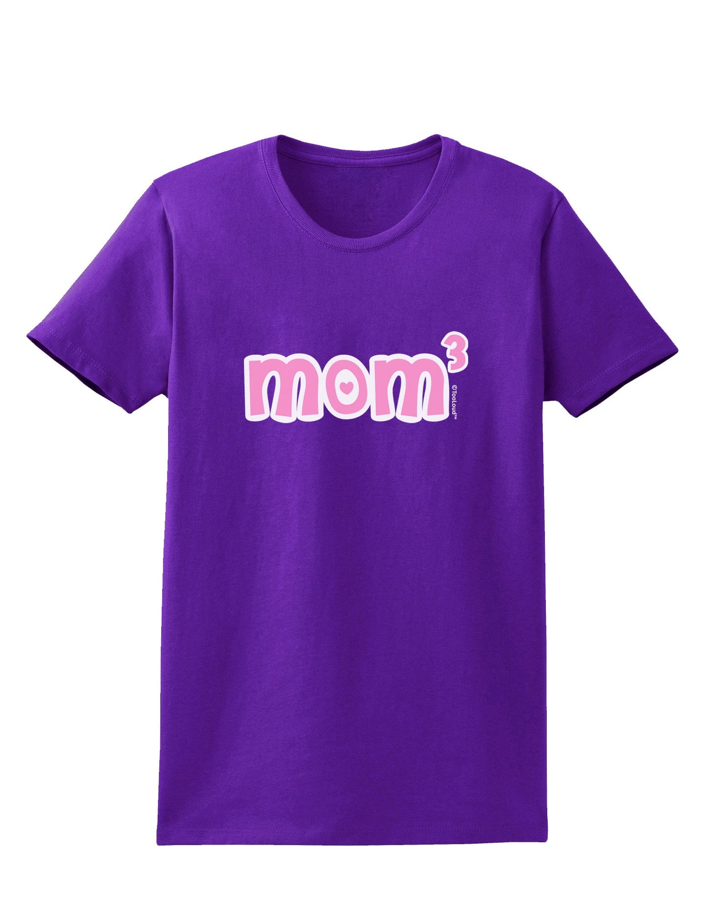 Mom Cubed - Cute Mom of Three Design Womens Dark T-Shirt by TooLoud-Womens T-Shirt-TooLoud-Purple-X-Small-Davson Sales