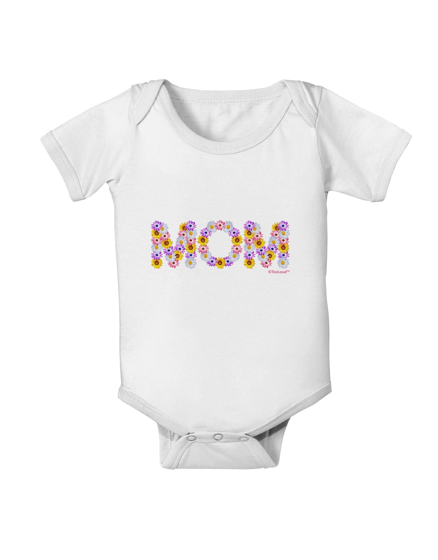 Mom Flowers Design Baby Romper Bodysuit by TooLoud-Baby Romper-TooLoud-White-06-Months-Davson Sales