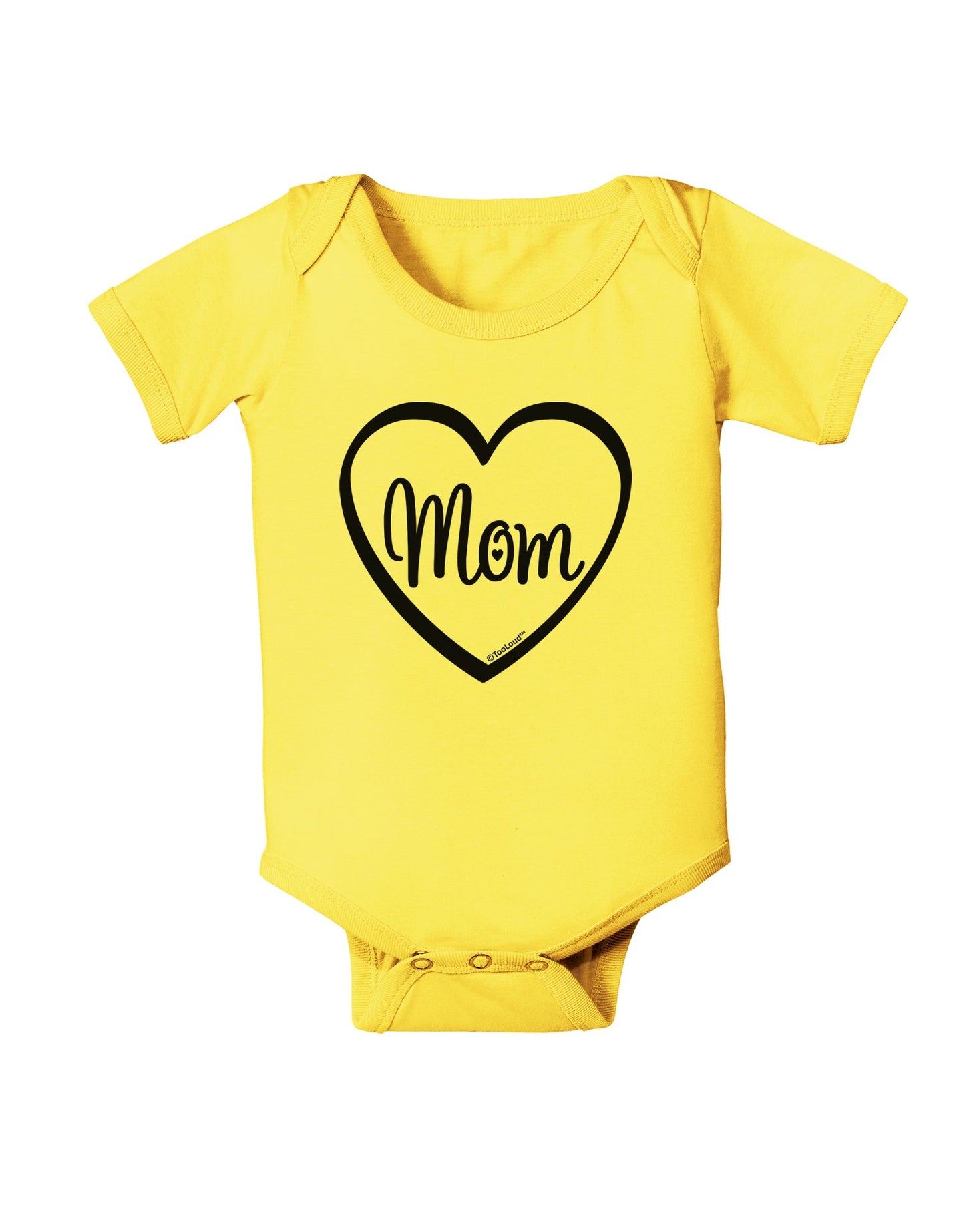 Mom Heart Design Baby Romper Bodysuit by TooLoud-Baby Romper-TooLoud-Yellow-06-Months-Davson Sales