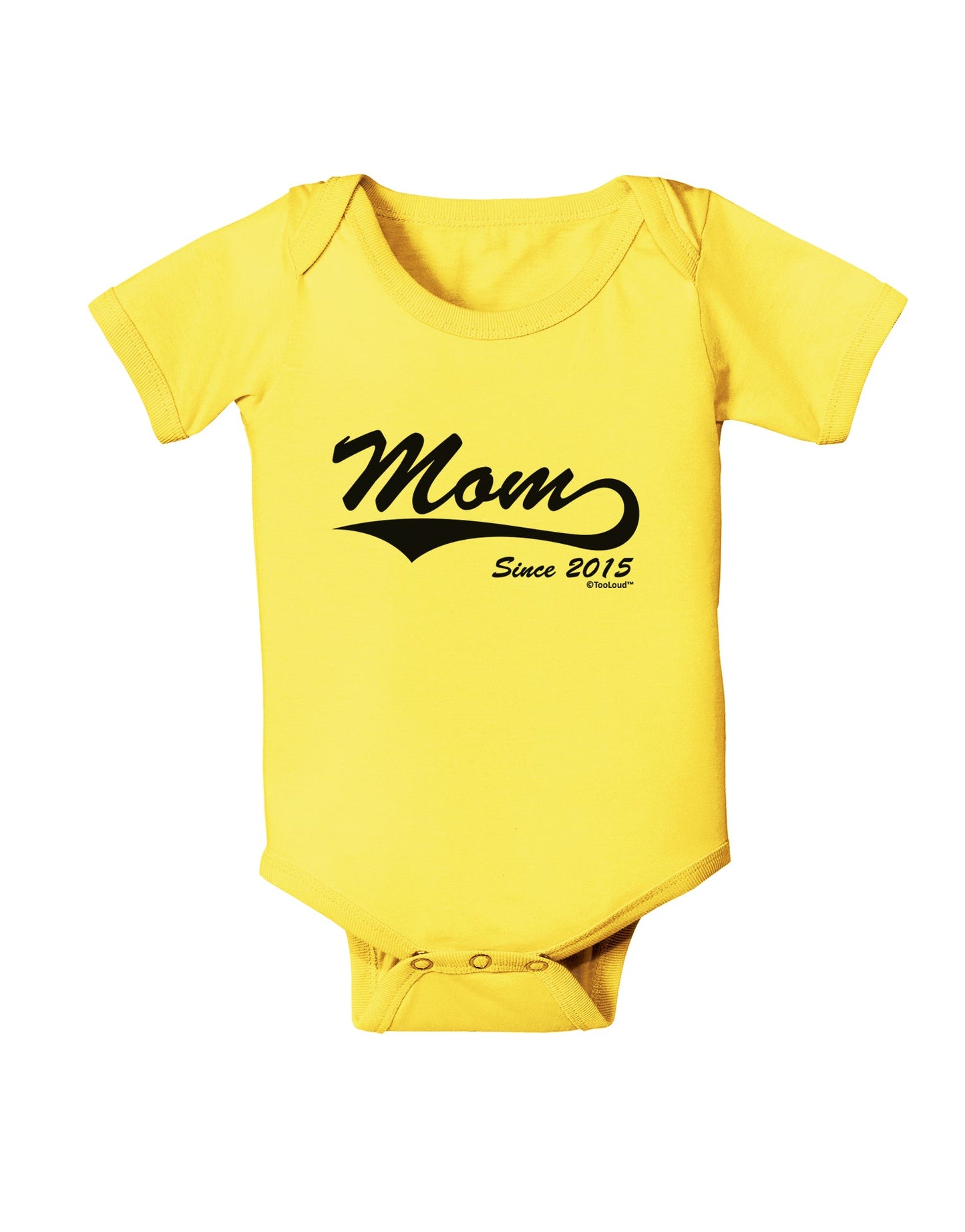 Mom Since (Your Year Personalized) Design Baby Romper Bodysuit by TooLoud-Baby Romper-TooLoud-Yellow-06-Months-Davson Sales