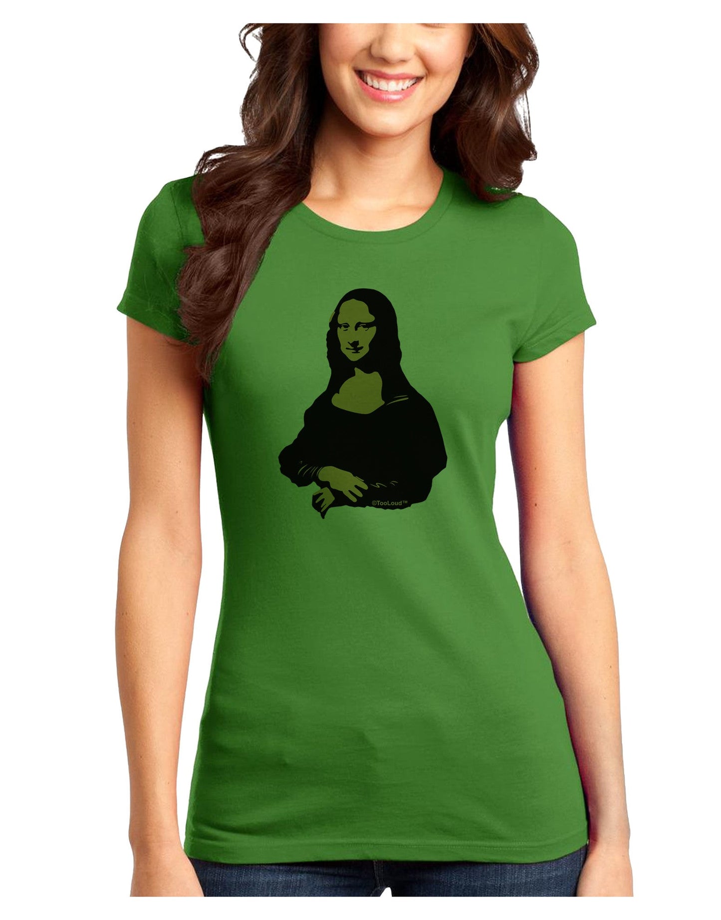 Mona Cutout Juniors Petite T-Shirt-T-Shirts Juniors Tops-TooLoud-Kiwi-Green-Juniors Fitted X-Small-Davson Sales