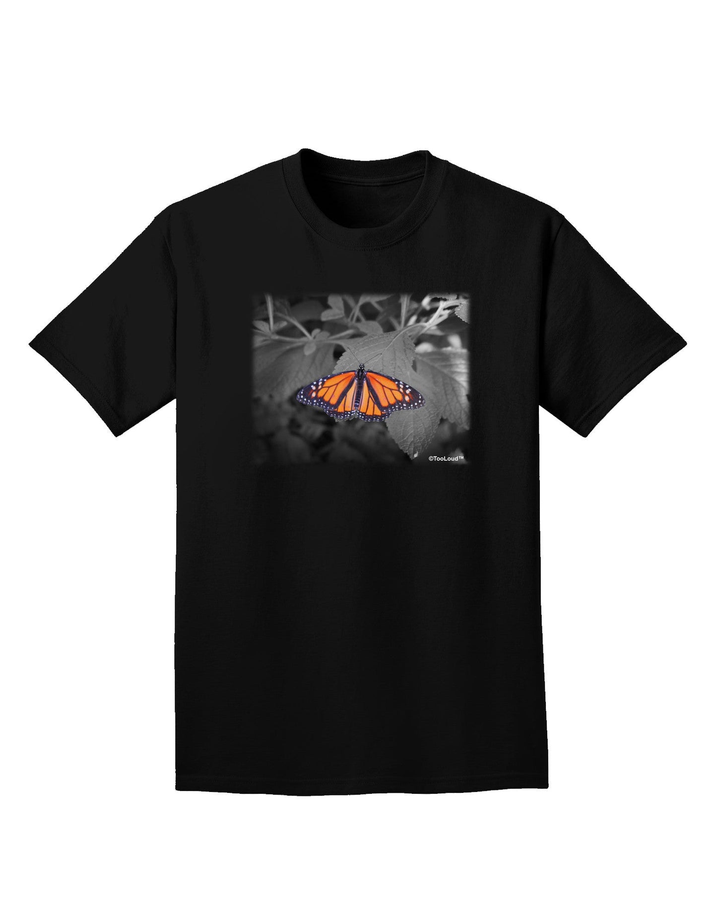 Monarch Butterfly Photo Adult Dark T-Shirt-Mens T-Shirt-TooLoud-Black-Small-Davson Sales