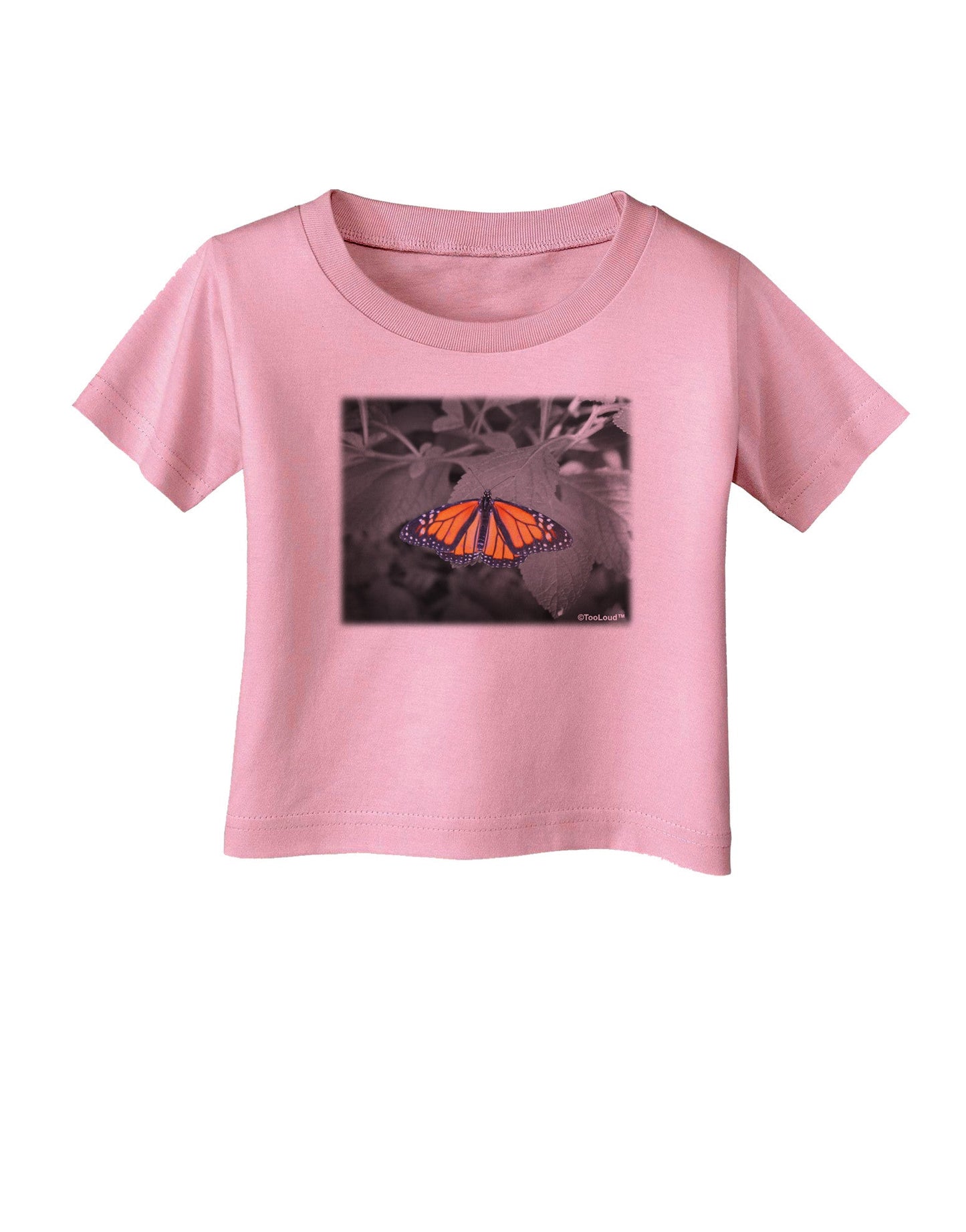 Monarch Butterfly Photo Infant T-Shirt-Infant T-Shirt-TooLoud-Candy-Pink-06-Months-Davson Sales