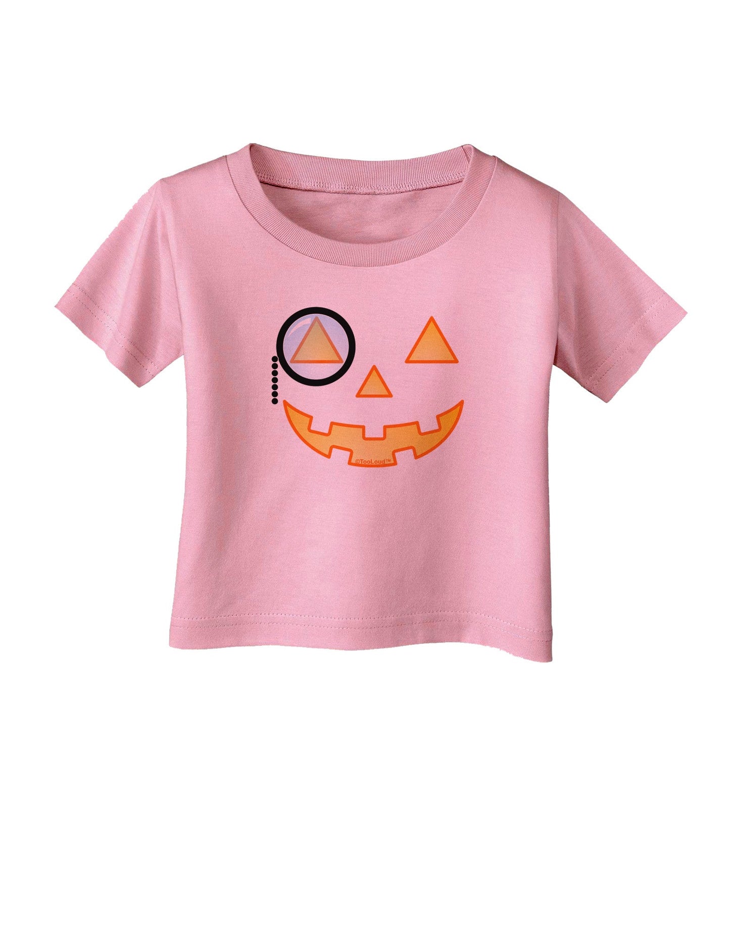 Monocle Jack-o-Lantern Color Infant T-Shirt-Infant T-Shirt-TooLoud-Candy-Pink-06-Months-Davson Sales