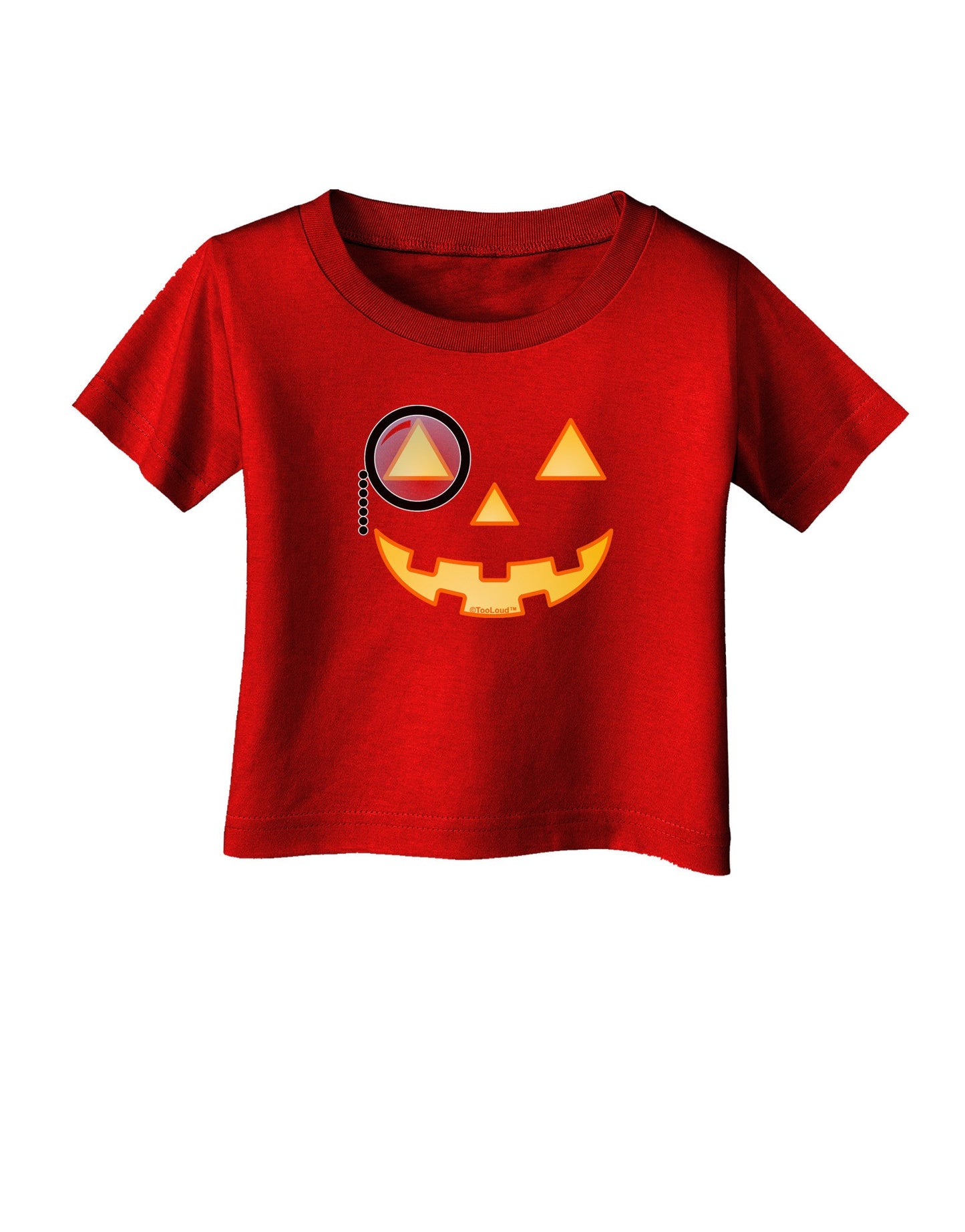Monocle Jack-o-Lantern Color Infant T-Shirt Dark-Infant T-Shirt-TooLoud-Red-06-Months-Davson Sales