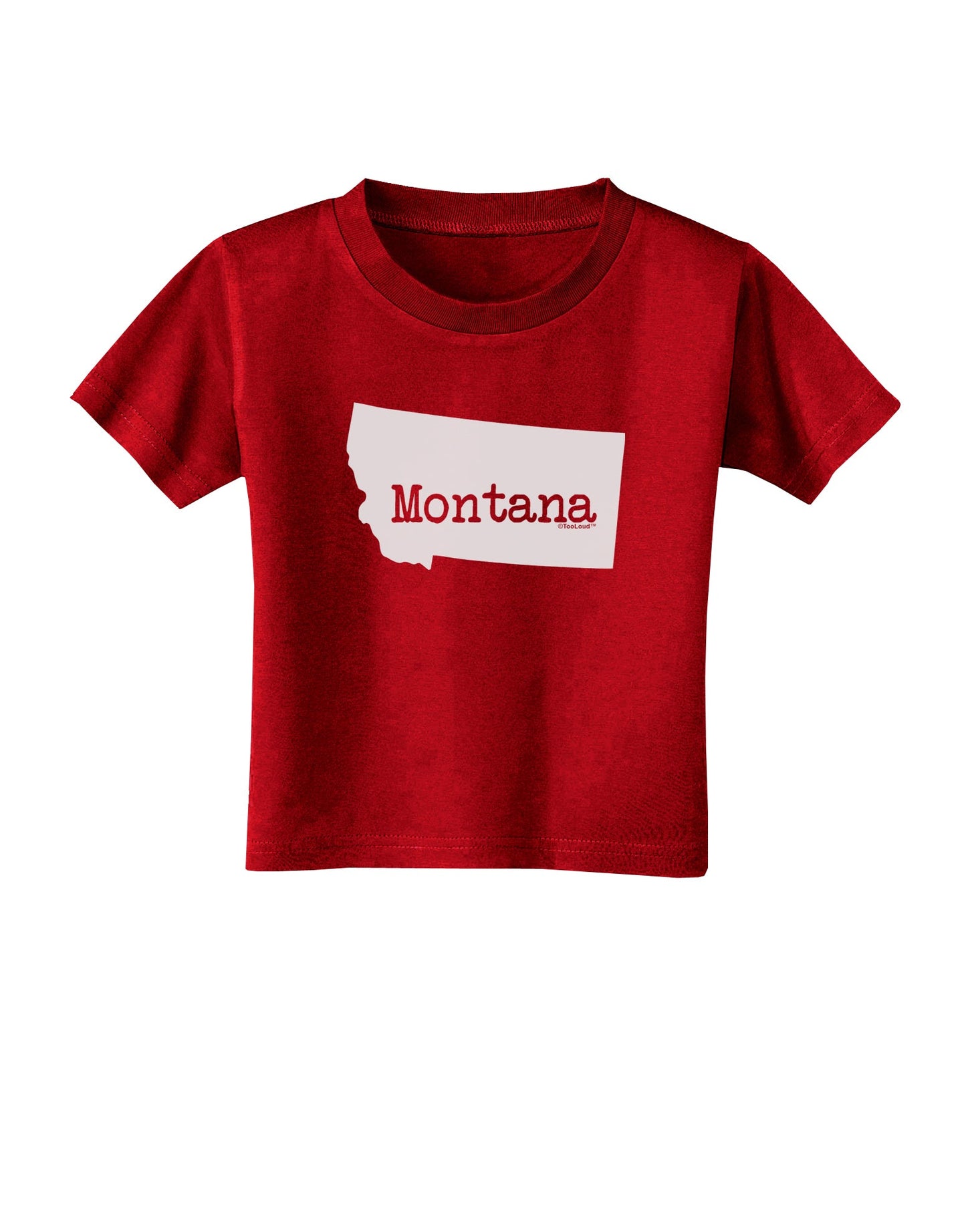 Montana - United States Shape Toddler T-Shirt Dark by TooLoud-Toddler T-Shirt-TooLoud-Red-2T-Davson Sales