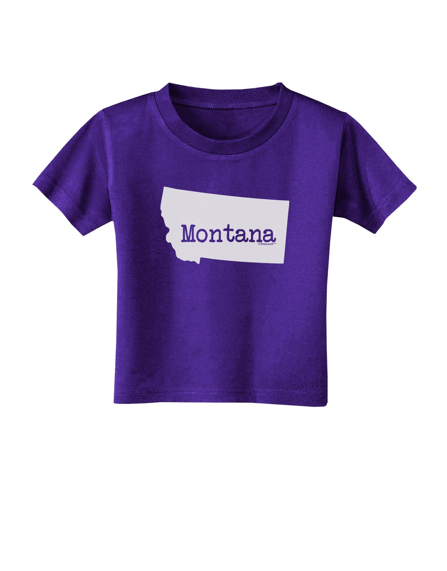 Montana - United States Shape Toddler T-Shirt Dark by TooLoud-Toddler T-Shirt-TooLoud-Purple-2T-Davson Sales