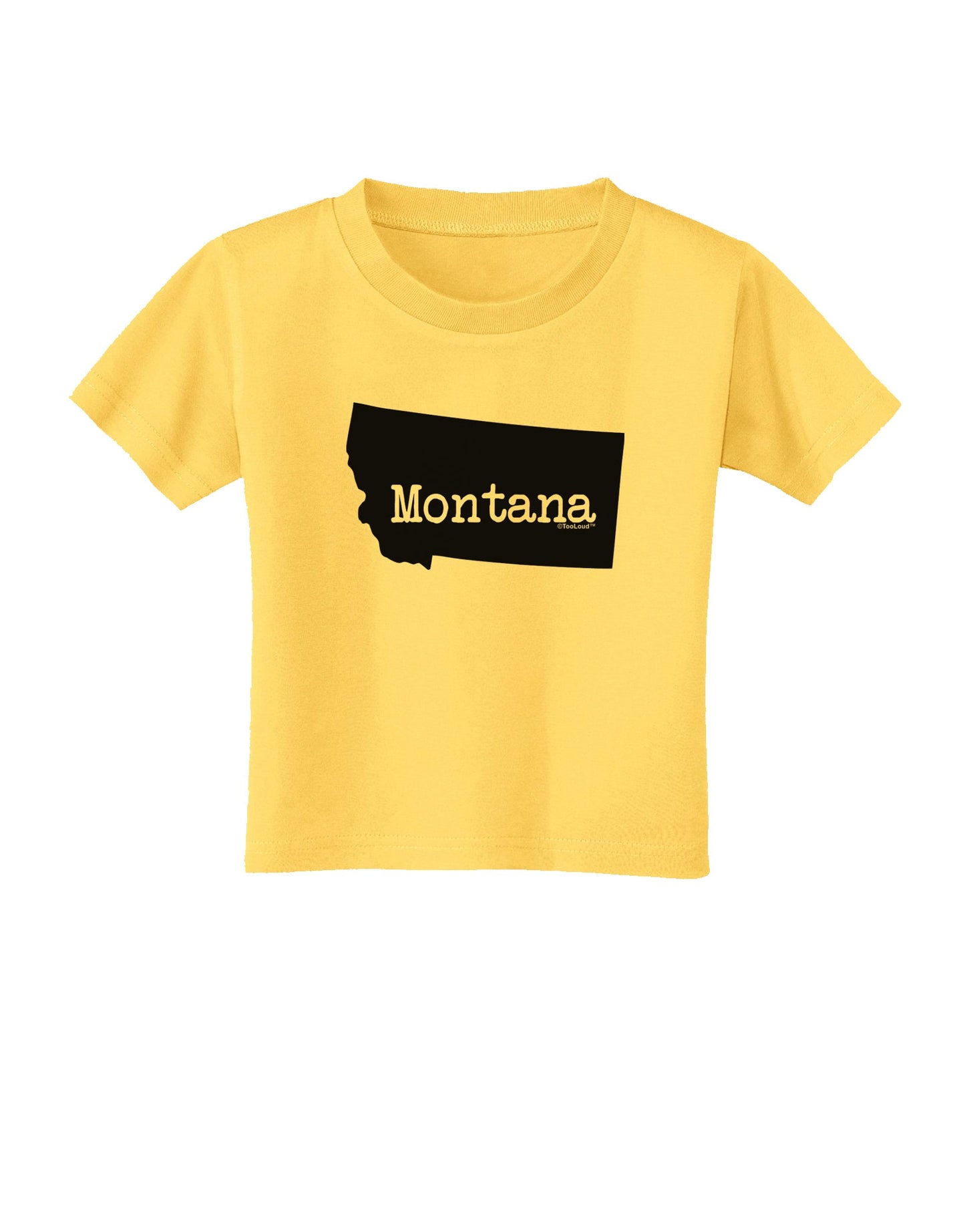 Montana - United States Shape Toddler T-Shirt by TooLoud-Toddler T-Shirt-TooLoud-Yellow-2T-Davson Sales