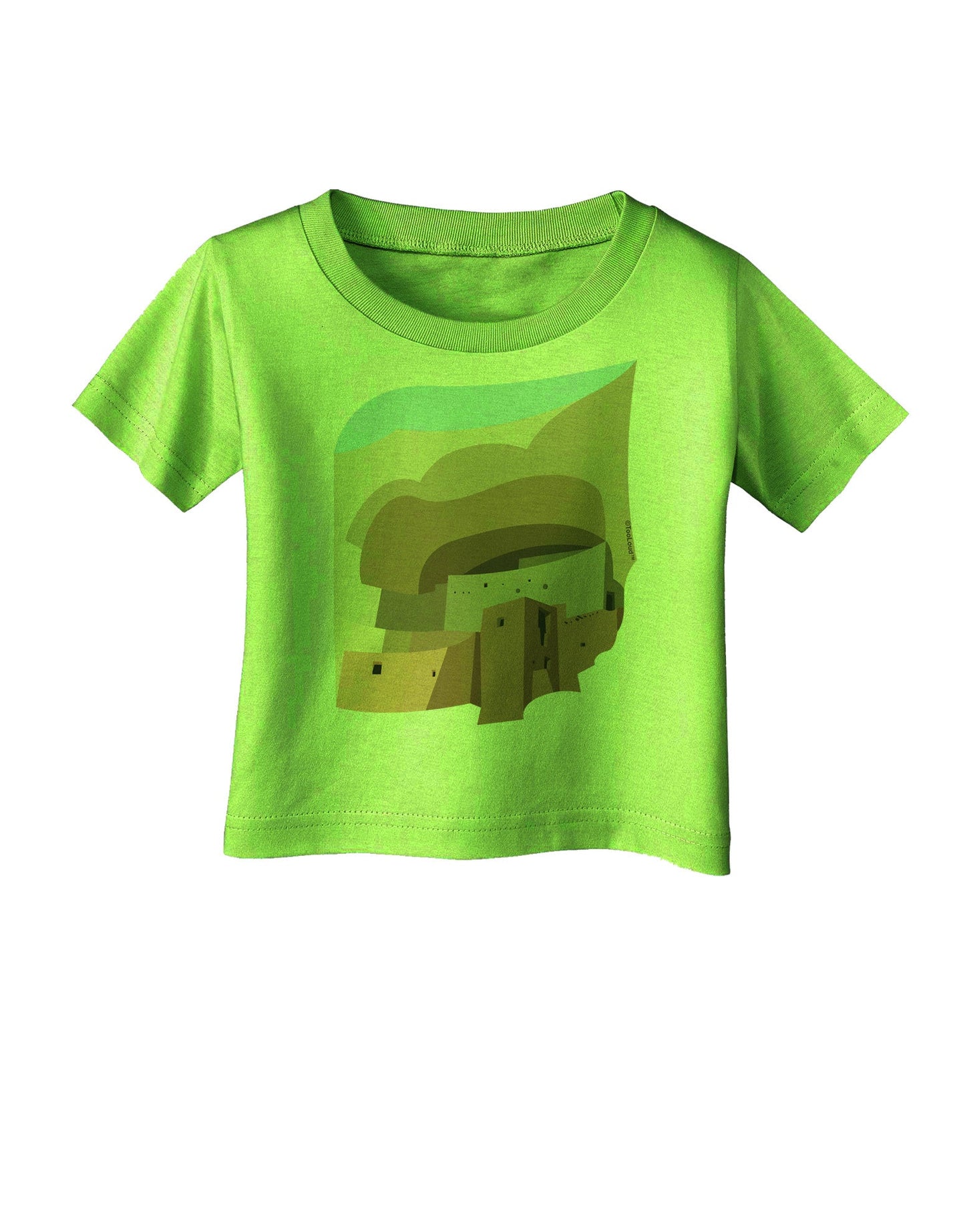 Montezuma Castle Artwork Infant T-Shirt-Infant T-Shirt-TooLoud-Lime-Green-06-Months-Davson Sales