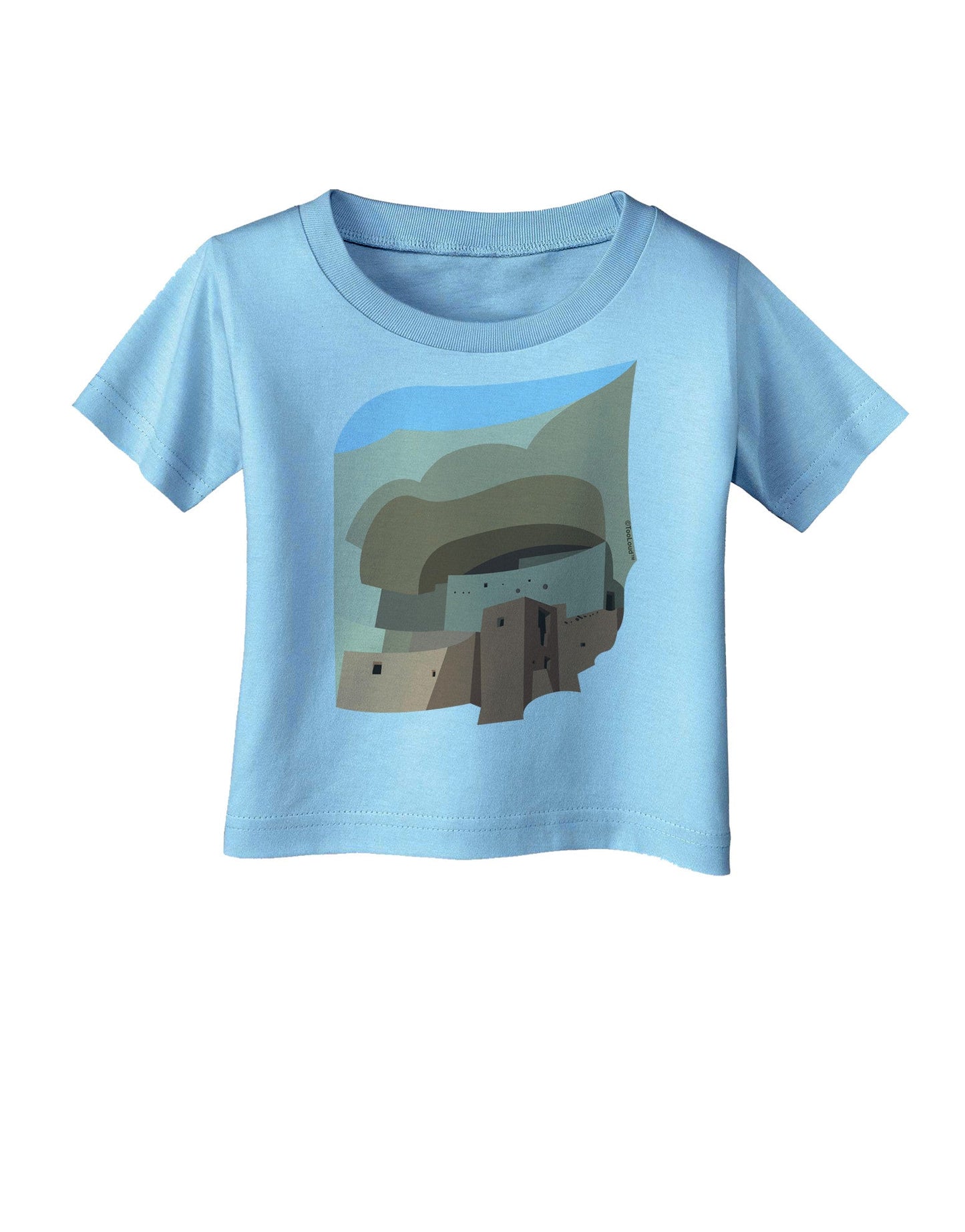Montezuma Castle Artwork Infant T-Shirt-Infant T-Shirt-TooLoud-Aquatic-Blue-06-Months-Davson Sales