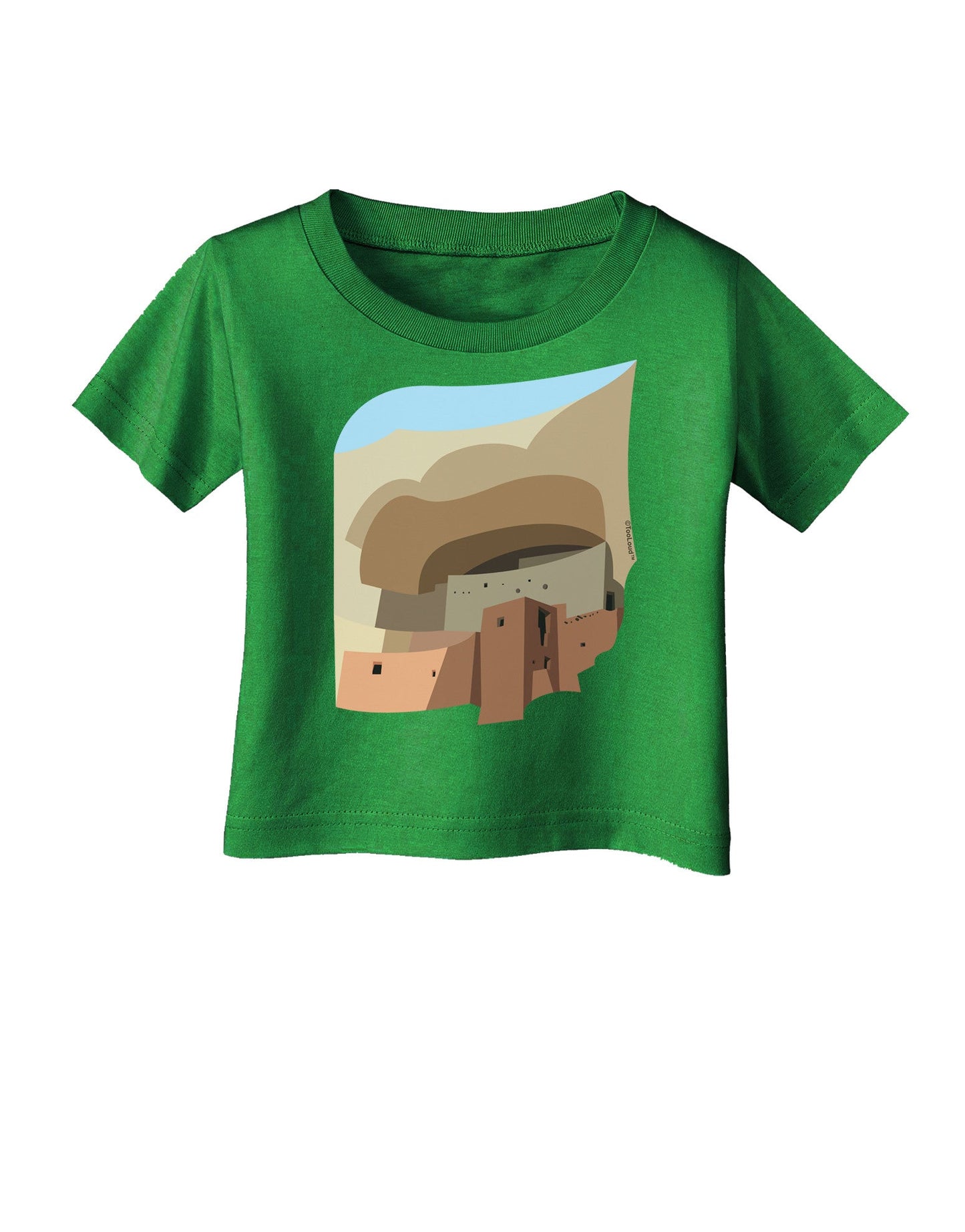 Montezuma Castle Artwork Infant T-Shirt Dark-Infant T-Shirt-TooLoud-Clover-Green-06-Months-Davson Sales