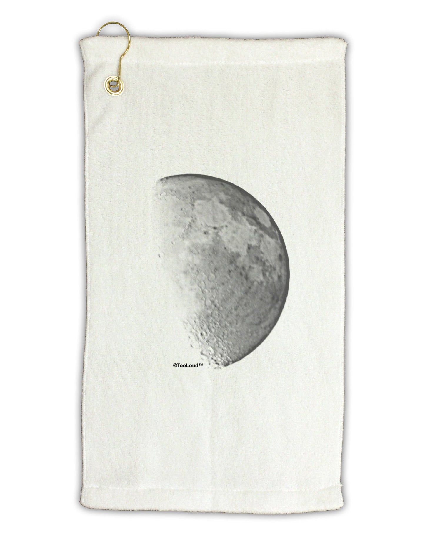 Moon Shadow Micro Terry Gromet Golf Towel 11"x19-Golf Towel-TooLoud-White-Davson Sales