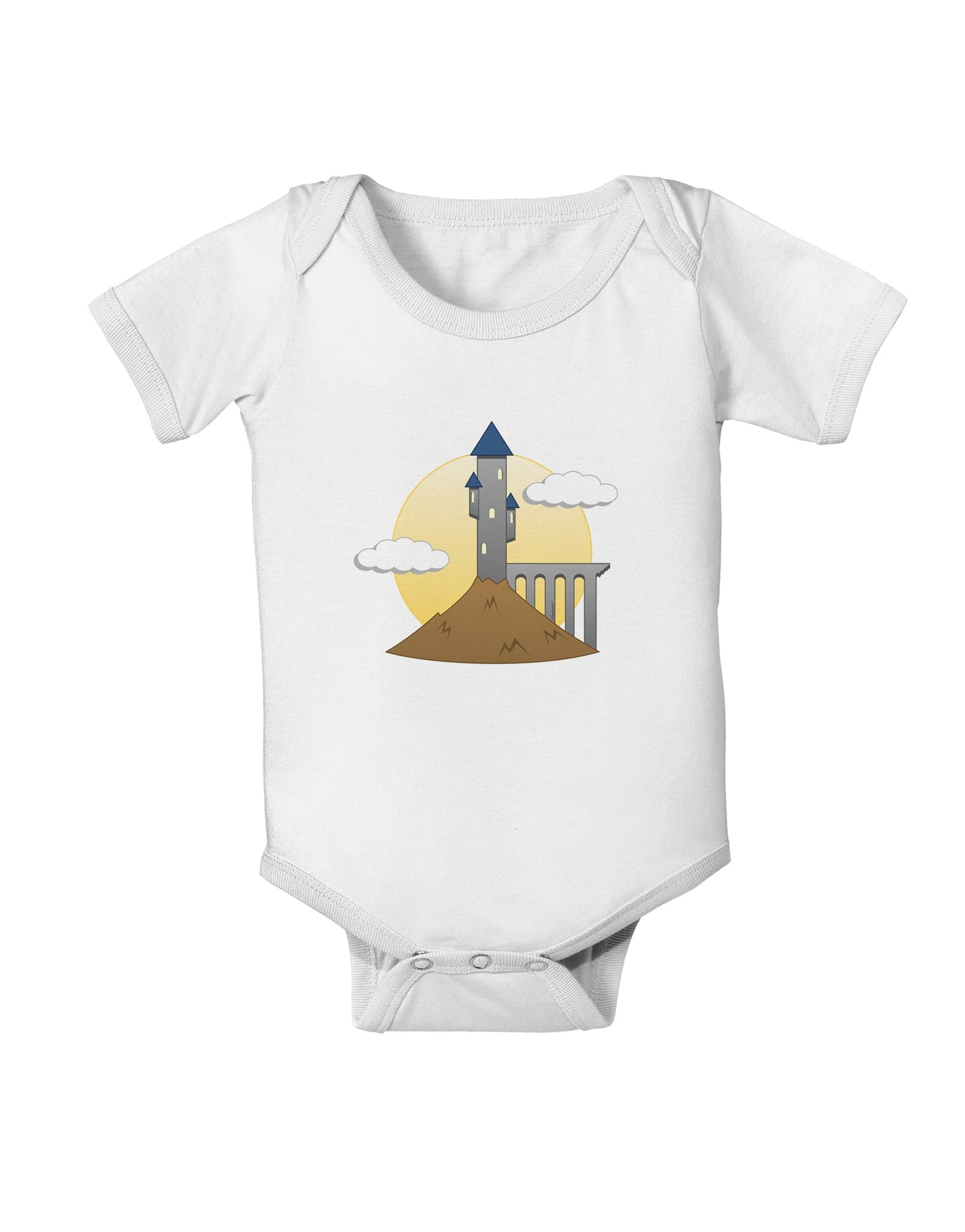 Moonlit Wizard Tower - Halloween Baby Romper Bodysuit-Baby Romper-TooLoud-White-06-Months-Davson Sales
