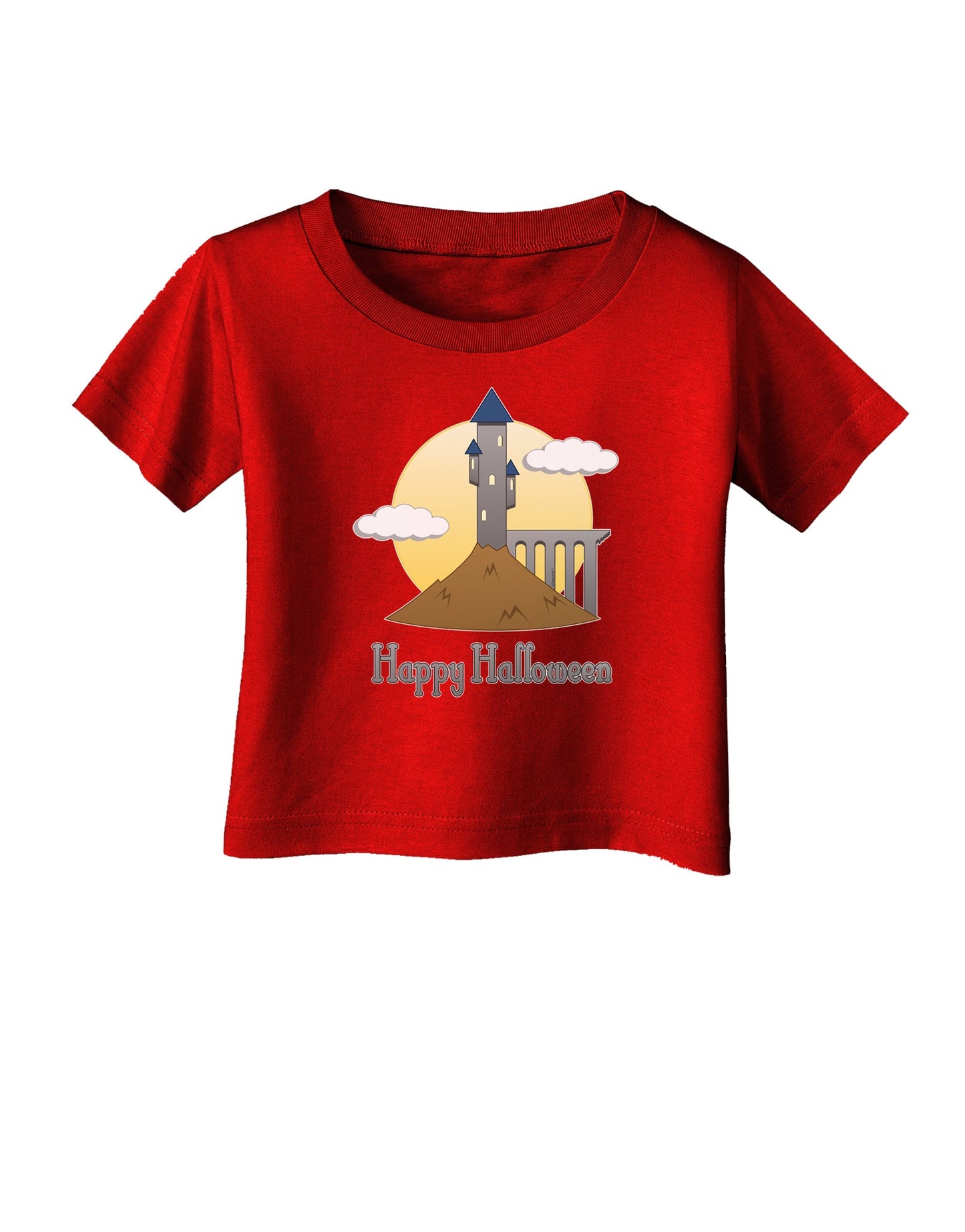 Moonlit Wizard Tower - Happy Halloween Infant T-Shirt Dark-Infant T-Shirt-TooLoud-Clover-Green-06-Months-Davson Sales