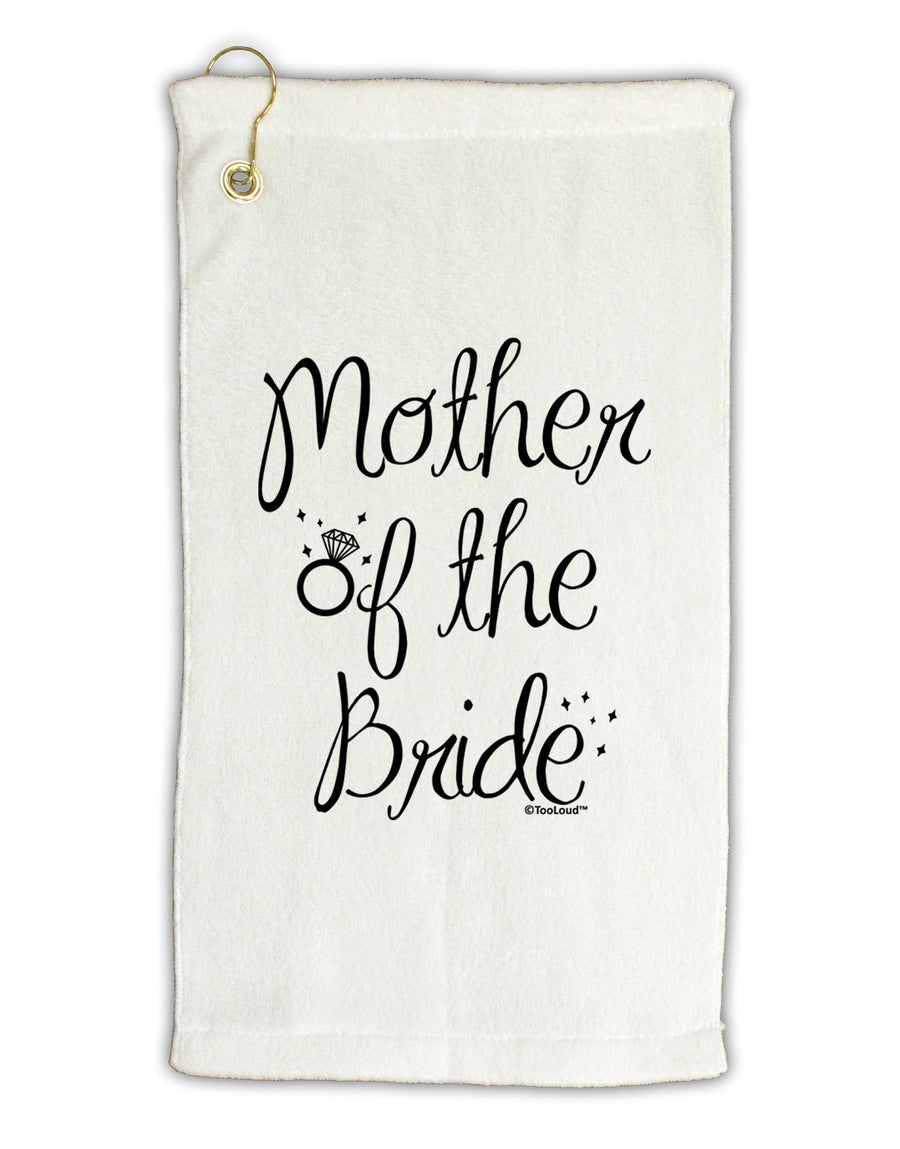 Mother of the Bride - Diamond Micro Terry Gromet Golf Towel 16 x 25 inch-Golf Towel-TooLoud-White-Davson Sales