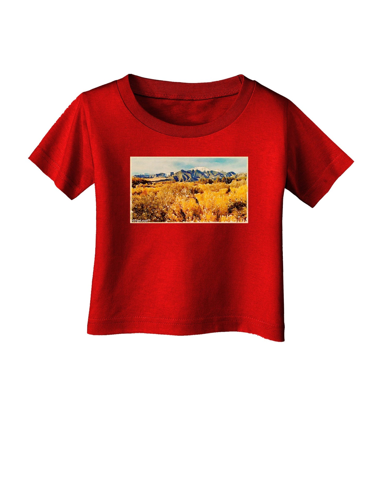 Mountain Forest Park Watercolor Infant T-Shirt Dark-Infant T-Shirt-TooLoud-Red-06-Months-Davson Sales