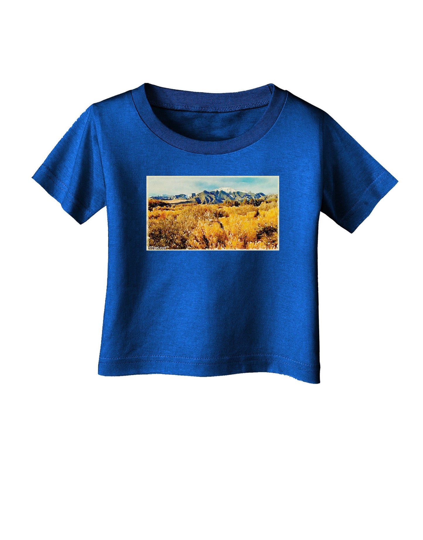 Mountain Forest Park Watercolor Infant T-Shirt Dark-Infant T-Shirt-TooLoud-Royal-Blue-06-Months-Davson Sales
