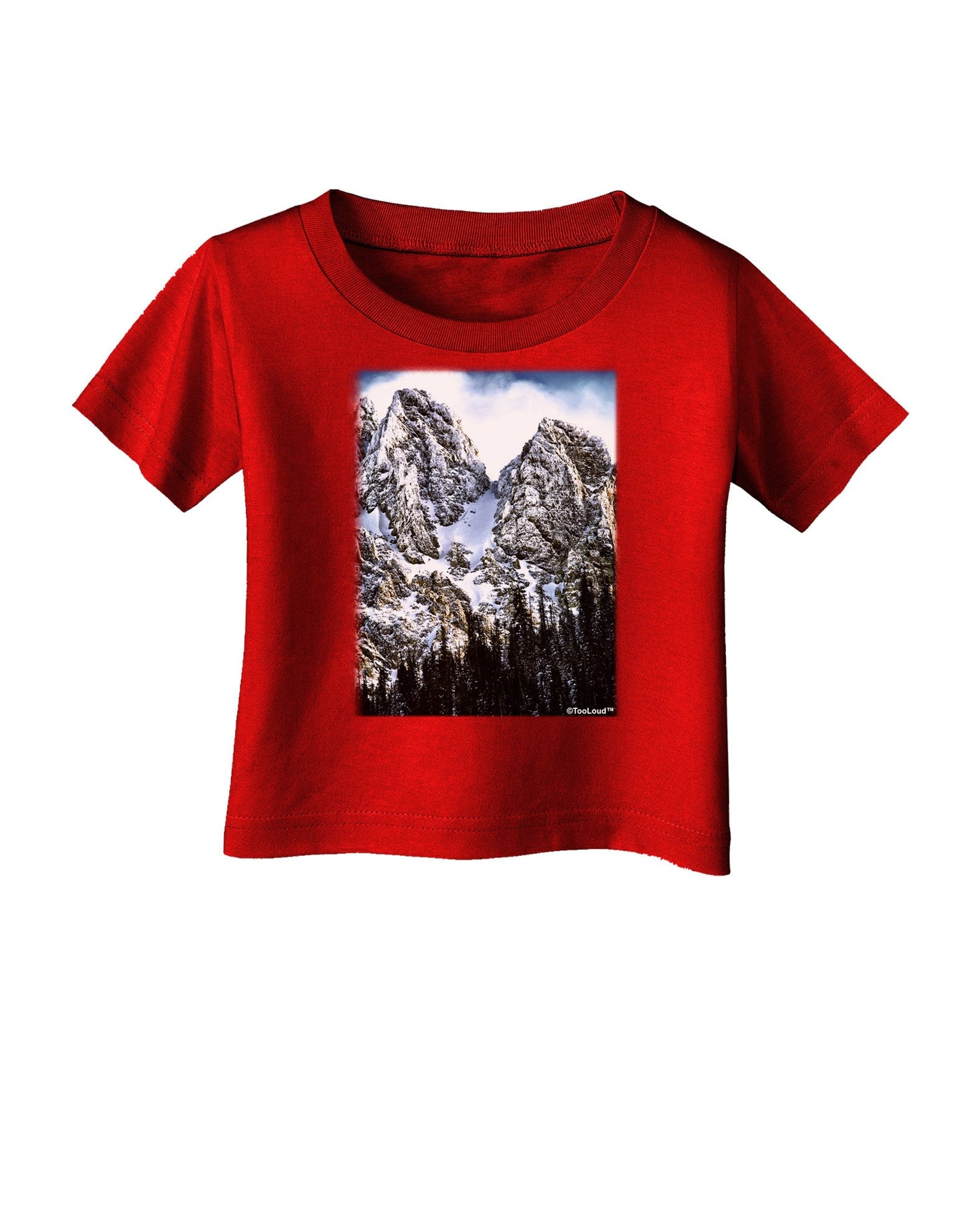Mountain Landscape 2 Infant T-Shirt Dark-Infant T-Shirt-TooLoud-Red-06-Months-Davson Sales