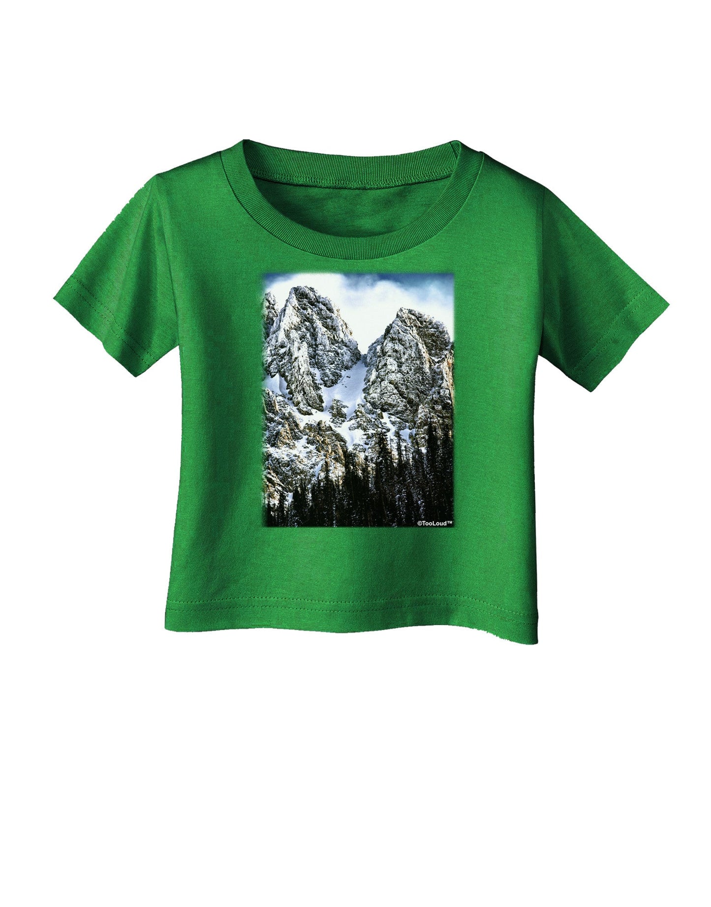 Mountain Landscape 2 Infant T-Shirt Dark-Infant T-Shirt-TooLoud-Clover-Green-06-Months-Davson Sales
