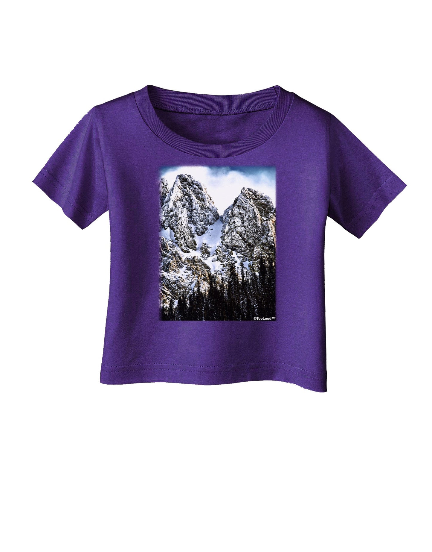 Mountain Landscape 2 Infant T-Shirt Dark-Infant T-Shirt-TooLoud-Purple-06-Months-Davson Sales