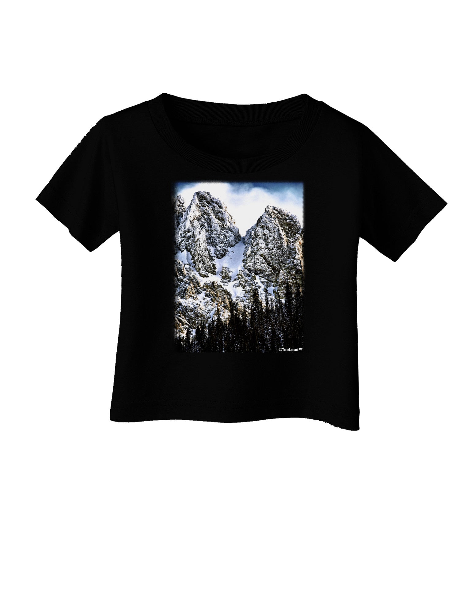 Mountain Landscape 2 Infant T-Shirt Dark-Infant T-Shirt-TooLoud-Black-06-Months-Davson Sales