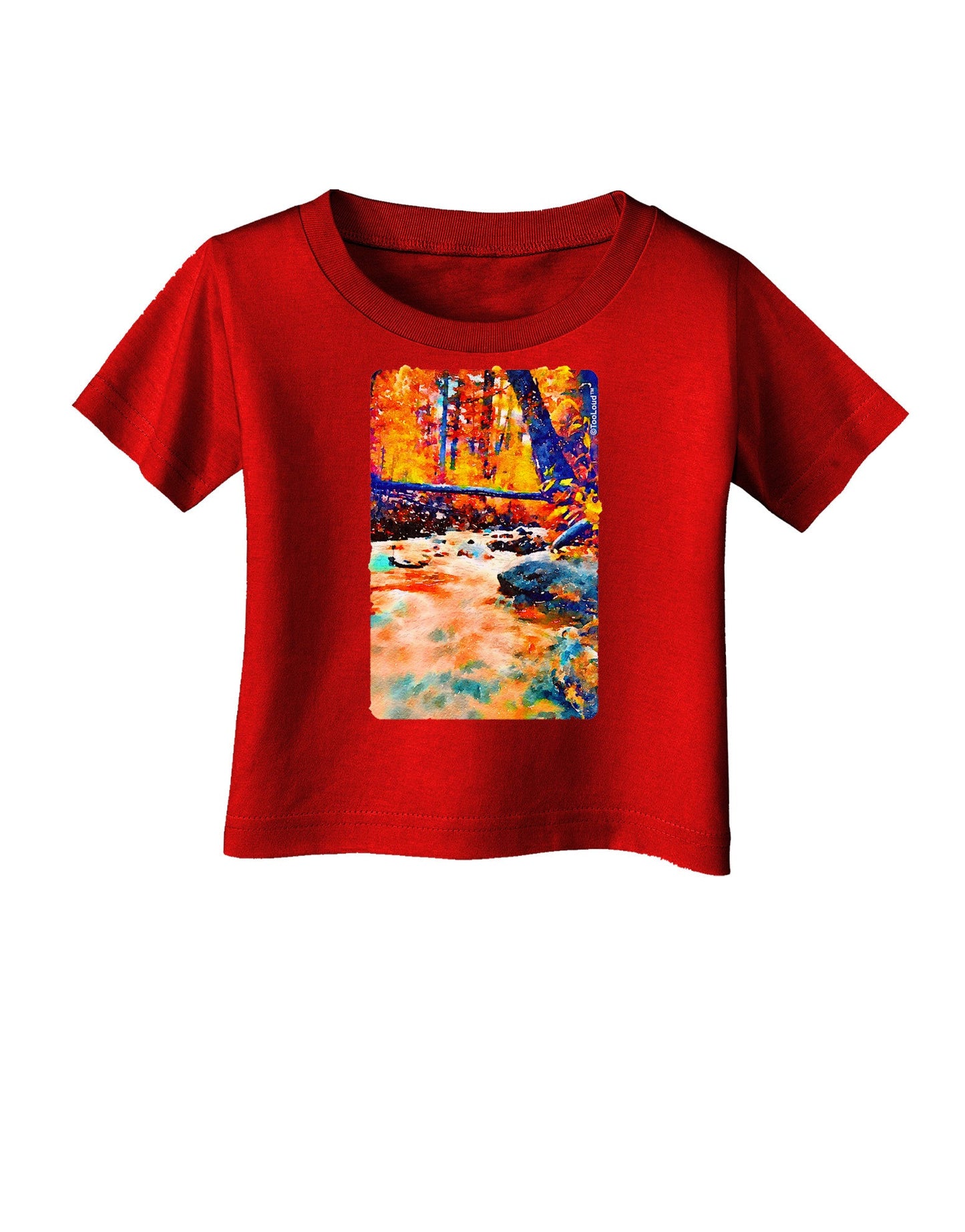 Mt Shavano Colorado Watercolor Infant T-Shirt Dark-Infant T-Shirt-TooLoud-Red-06-Months-Davson Sales
