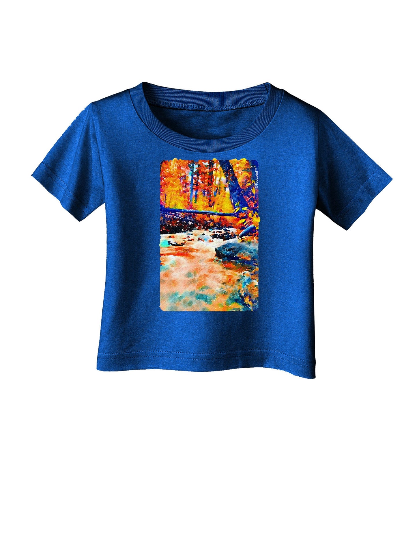 Mt Shavano Colorado Watercolor Infant T-Shirt Dark-Infant T-Shirt-TooLoud-Royal-Blue-06-Months-Davson Sales