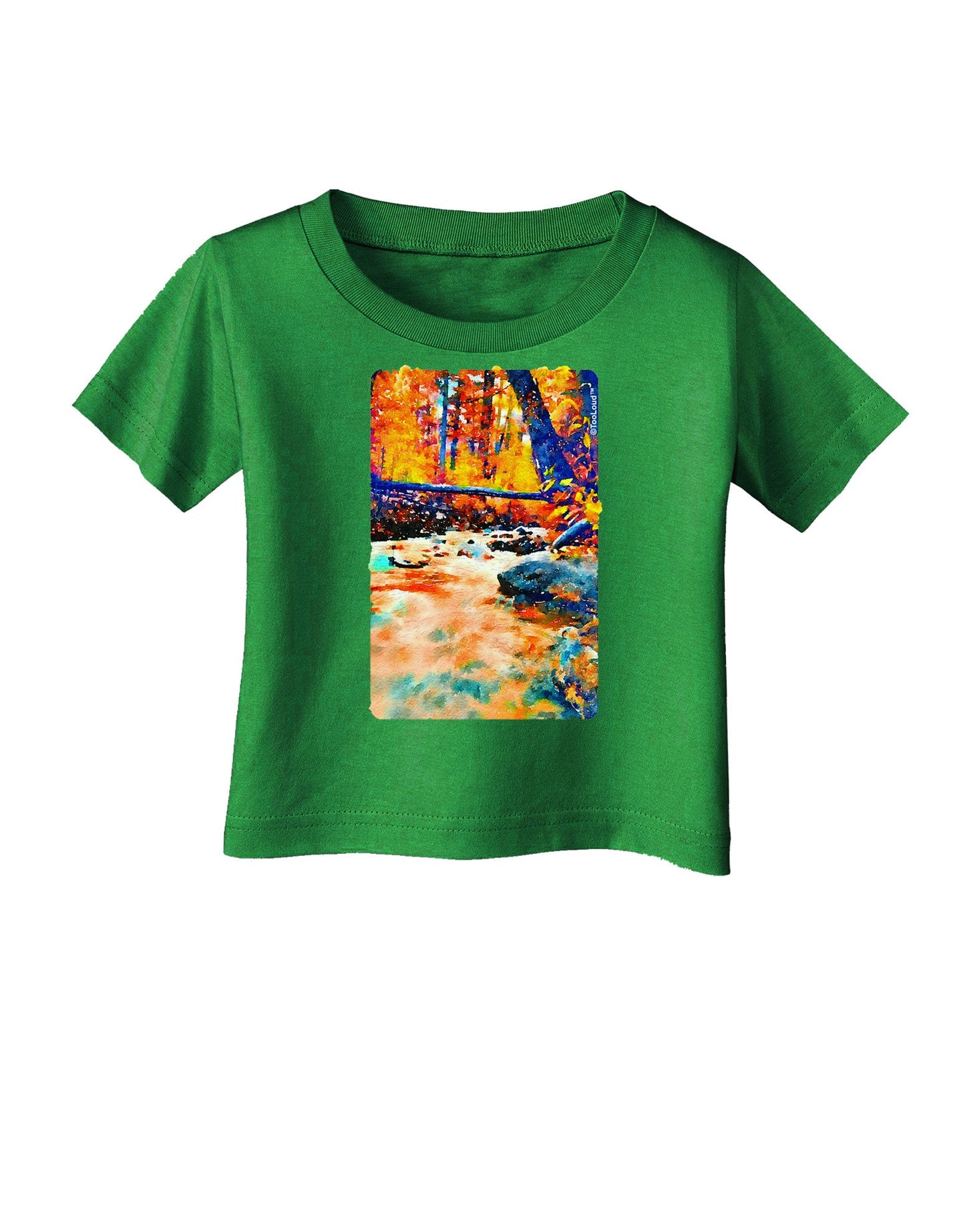 Mt Shavano Colorado Watercolor Infant T-Shirt Dark-Infant T-Shirt-TooLoud-Clover-Green-06-Months-Davson Sales