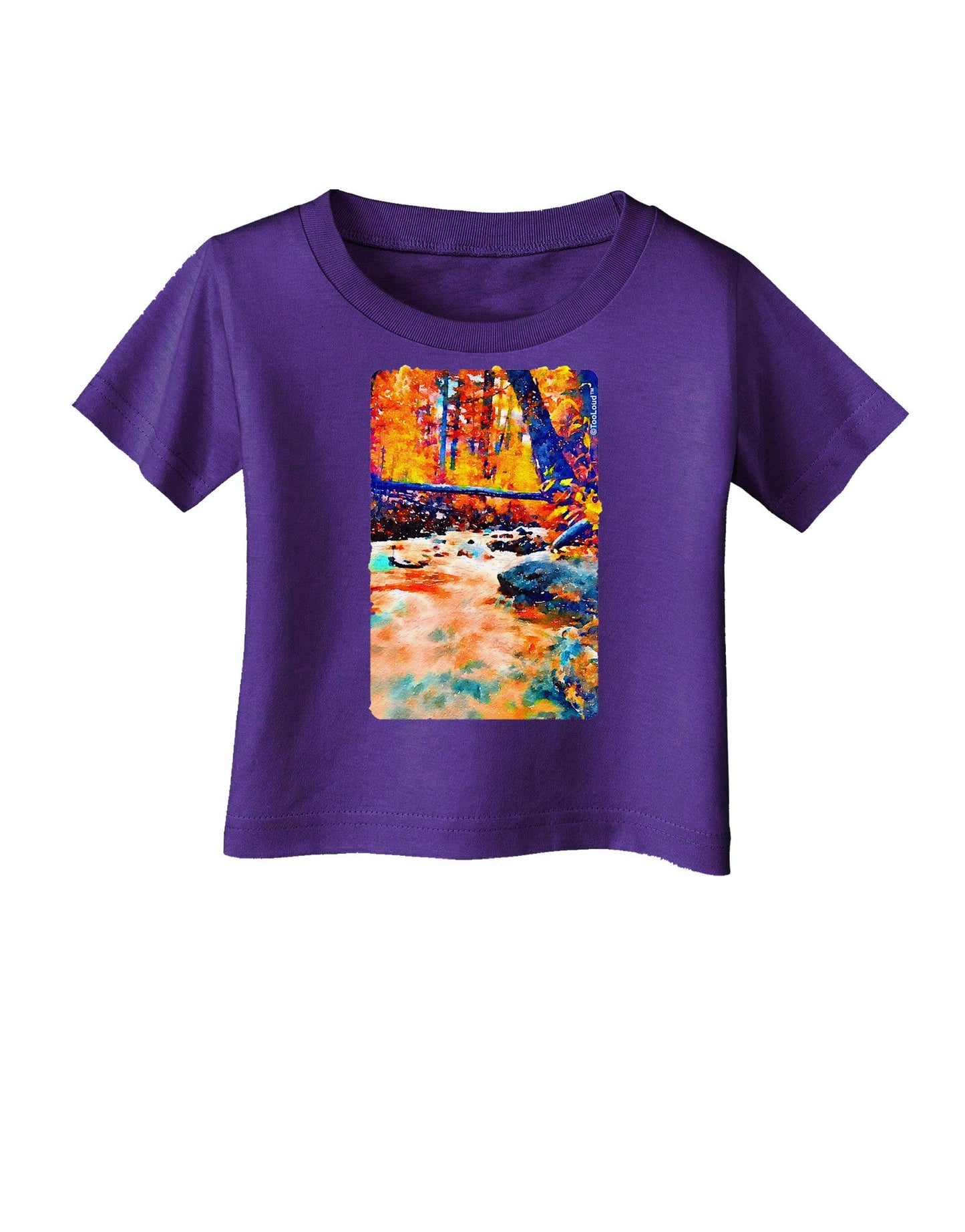 Mt Shavano Colorado Watercolor Infant T-Shirt Dark-Infant T-Shirt-TooLoud-Purple-06-Months-Davson Sales