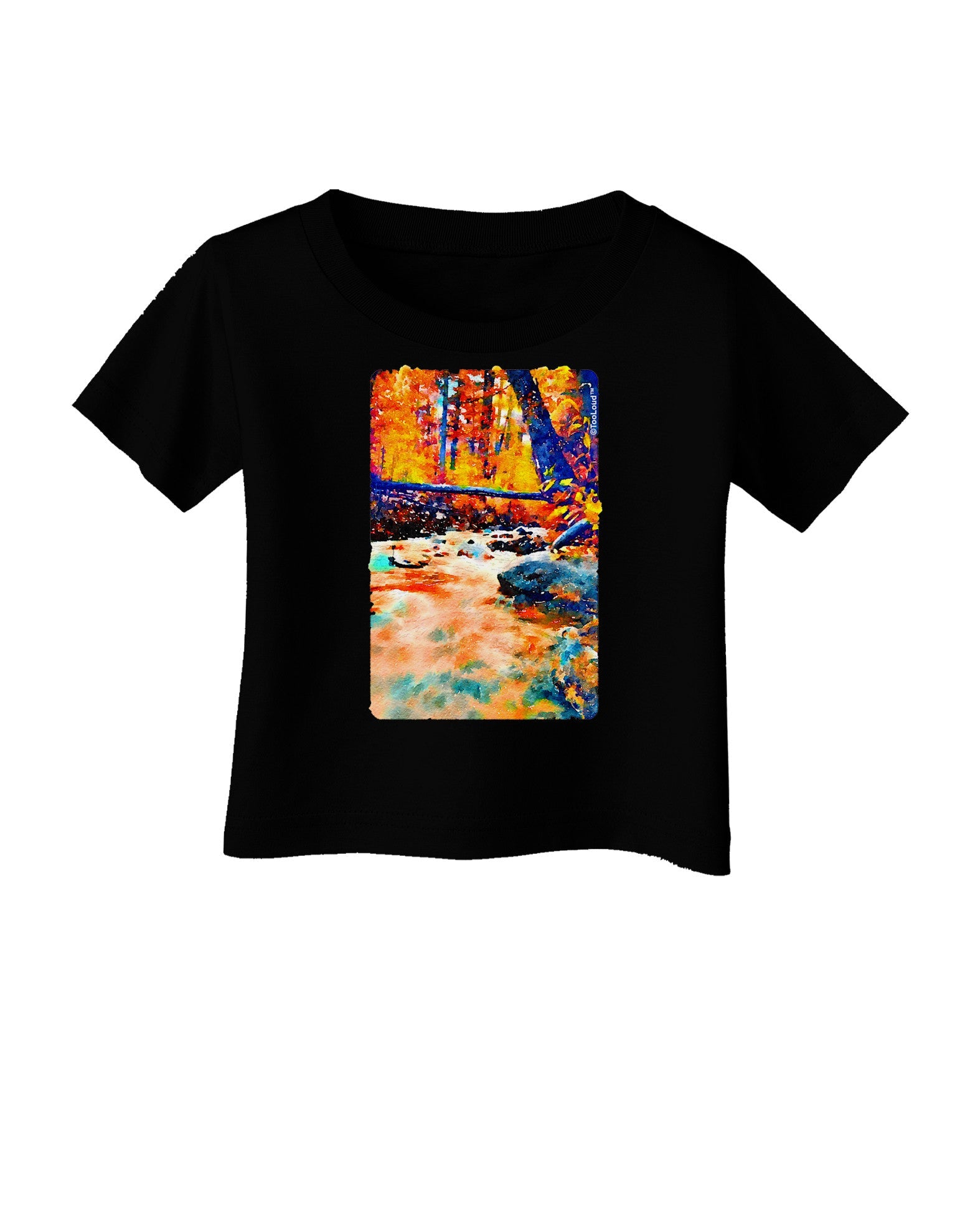 Mt Shavano Colorado Watercolor Infant T-Shirt Dark-Infant T-Shirt-TooLoud-Black-06-Months-Davson Sales