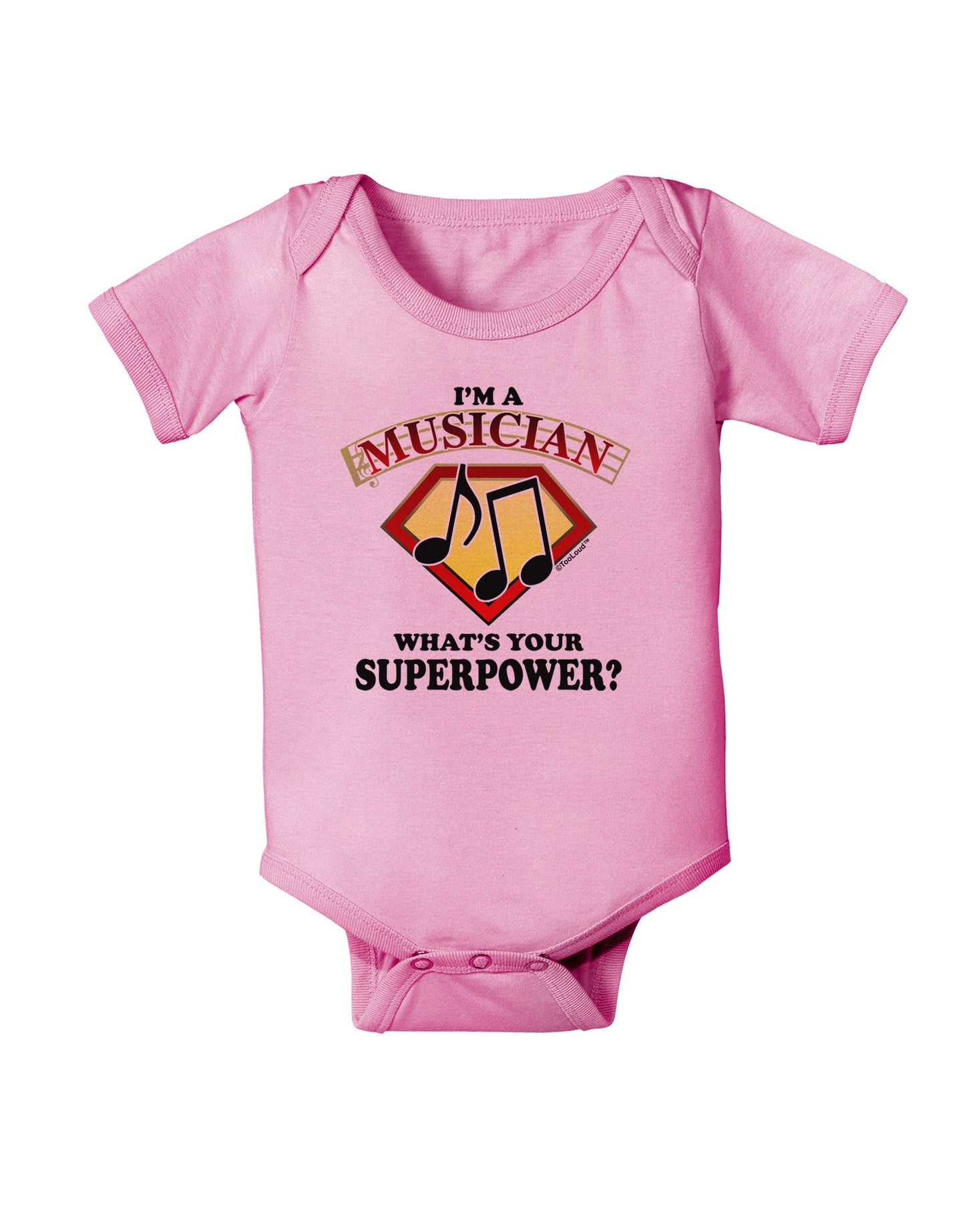 Musician - Superpower Baby Romper Bodysuit-Baby Romper-TooLoud-Pink-06-Months-Davson Sales