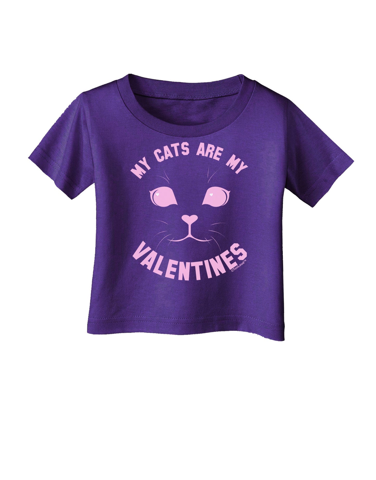 My Cats are my Valentines Infant T-Shirt Dark by-Infant T-Shirt-TooLoud-Purple-06-Months-Davson Sales