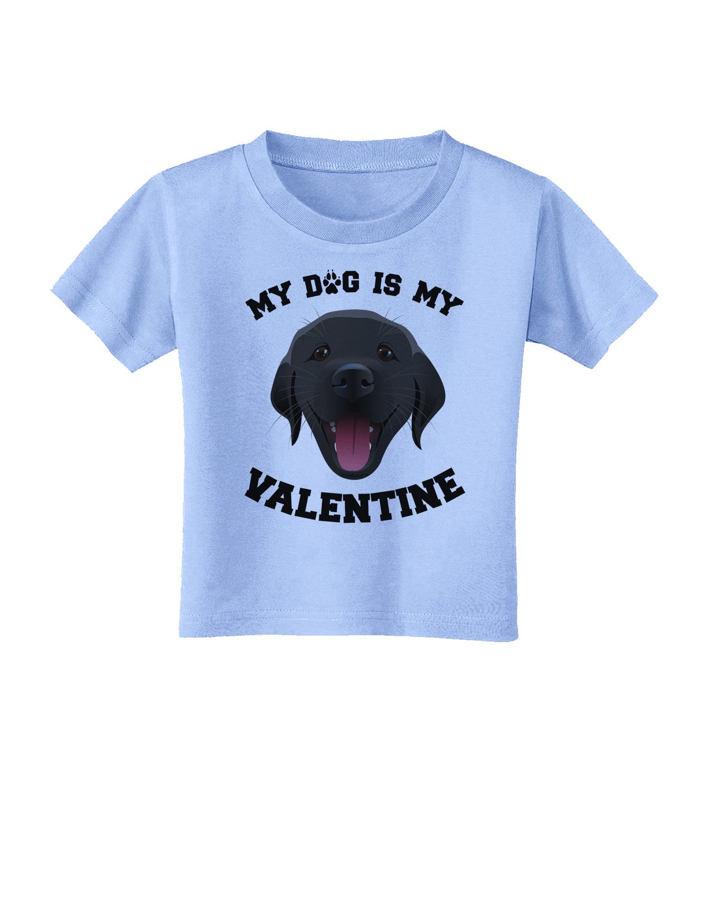 My Dog is my Valentine Black Toddler T-Shirt-Toddler T-Shirt-TooLoud-Aquatic-Blue-2T-Davson Sales