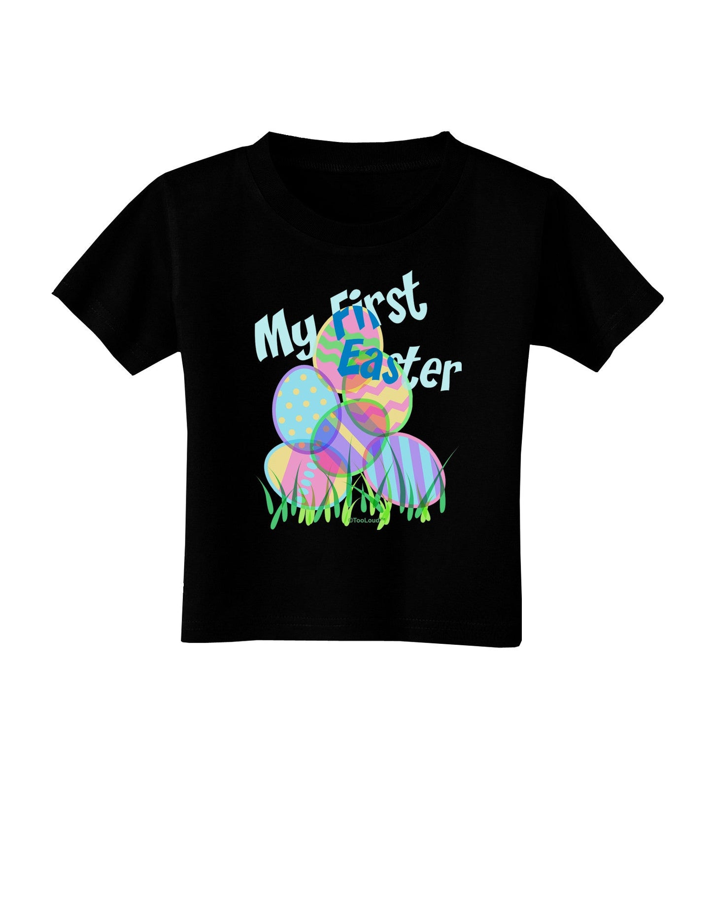 My First Easter Gel Look Print Toddler T-Shirt Dark-Toddler T-Shirt-TooLoud-Black-2T-Davson Sales