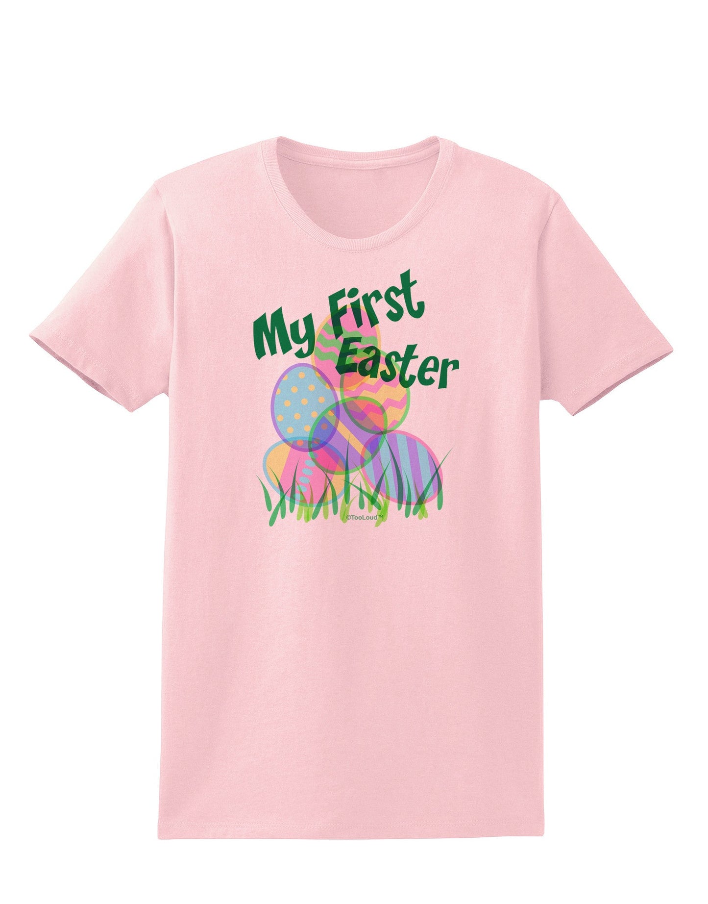 My First Easter Gel Look Print Womens T-Shirt-Womens T-Shirt-TooLoud-PalePink-X-Small-Davson Sales