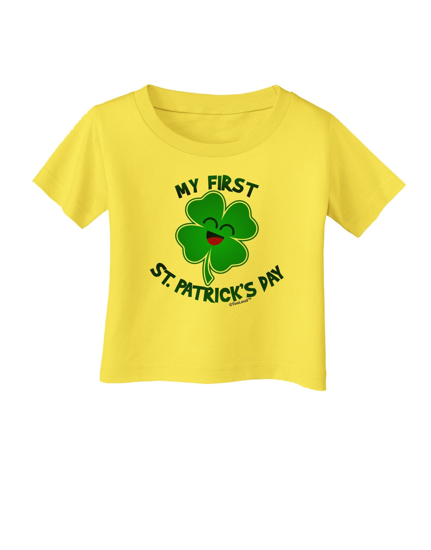 My First St. Patrick's Day Infant T-Shirt-Infant T-Shirt-TooLoud-Yellow-06-Months-Davson Sales
