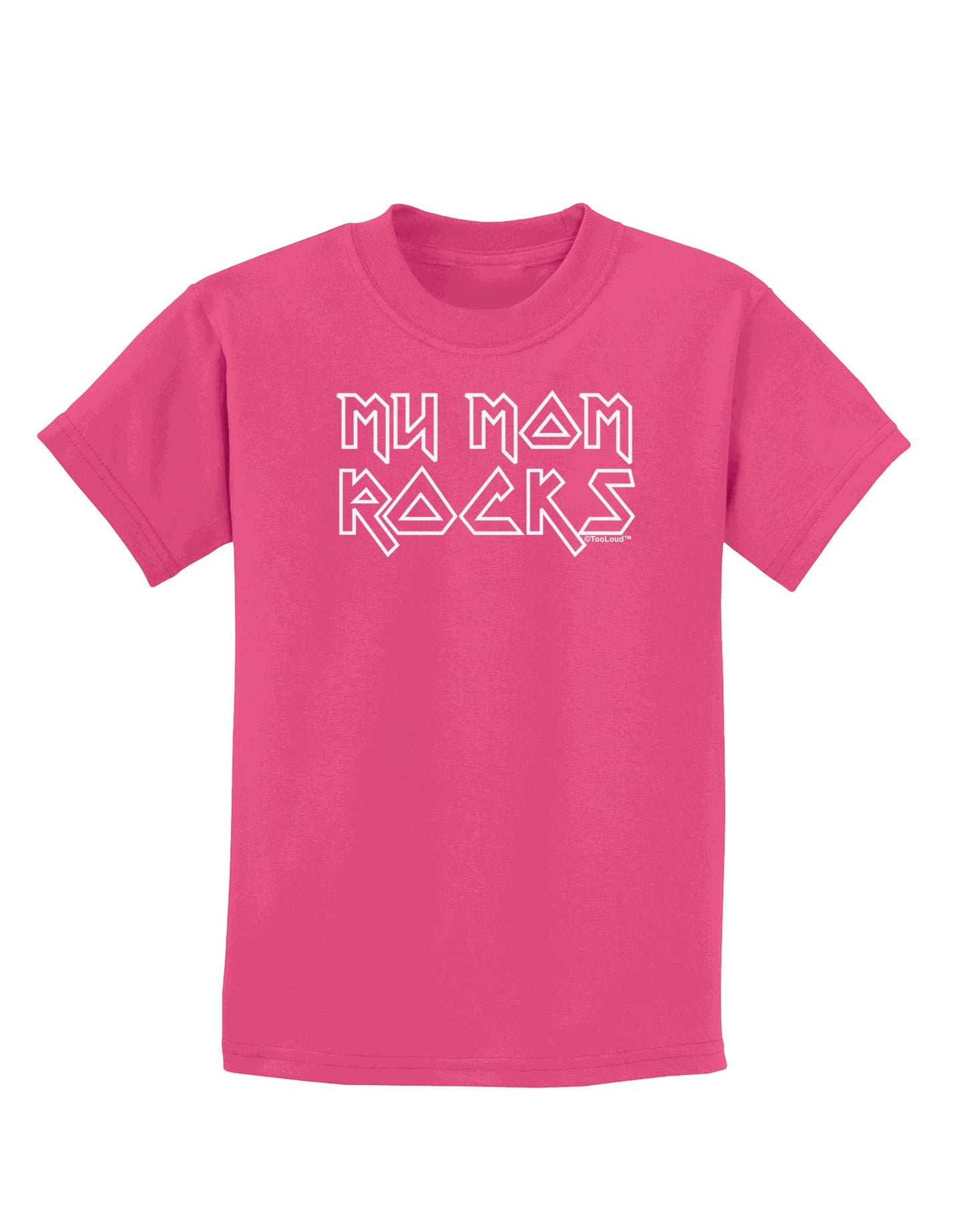 My Mom Rocks - Mother's Day Childrens Dark T-Shirt-Childrens T-Shirt-TooLoud-Sangria-X-Small-Davson Sales