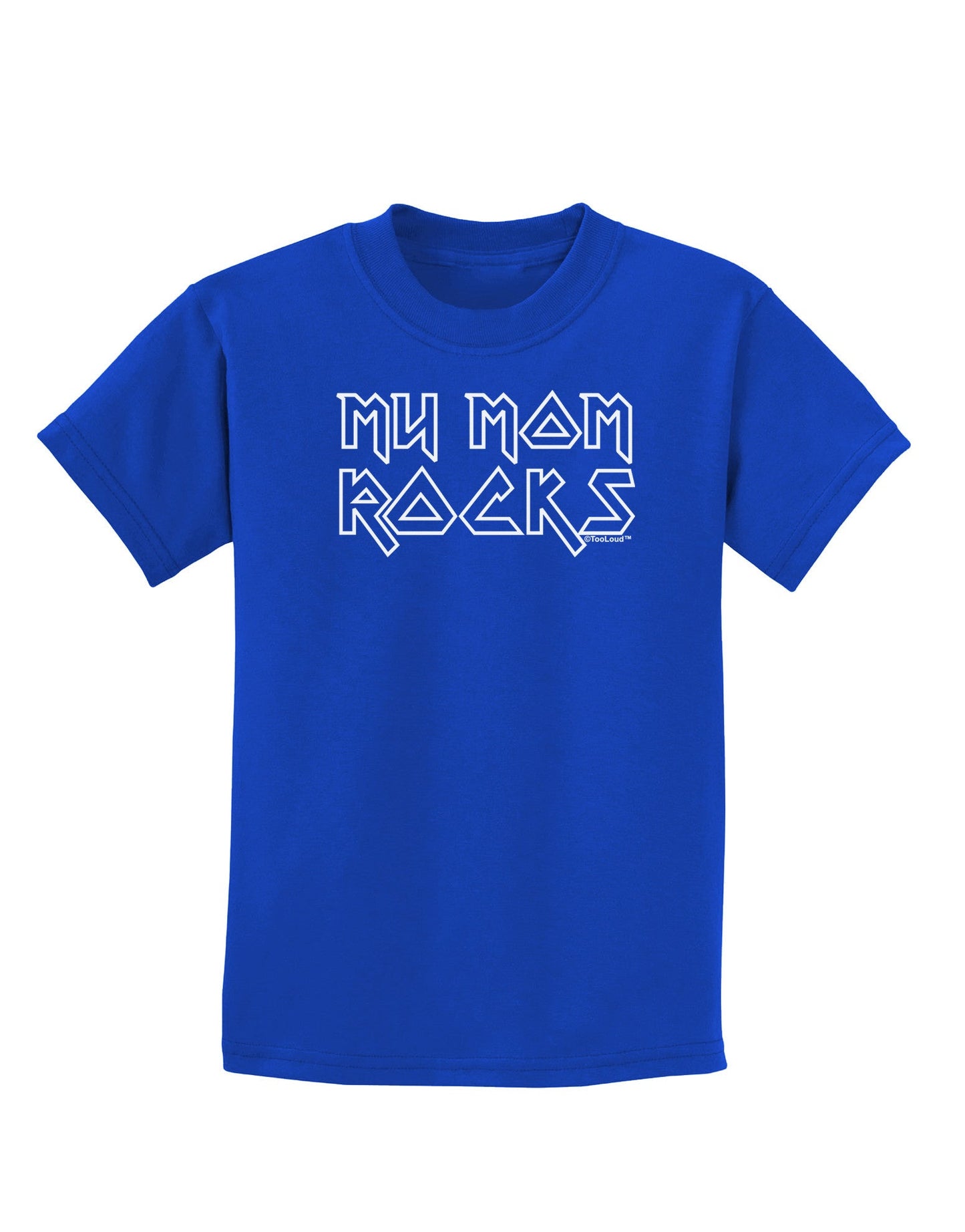 My Mom Rocks - Mother's Day Childrens Dark T-Shirt-Childrens T-Shirt-TooLoud-Royal-Blue-X-Small-Davson Sales