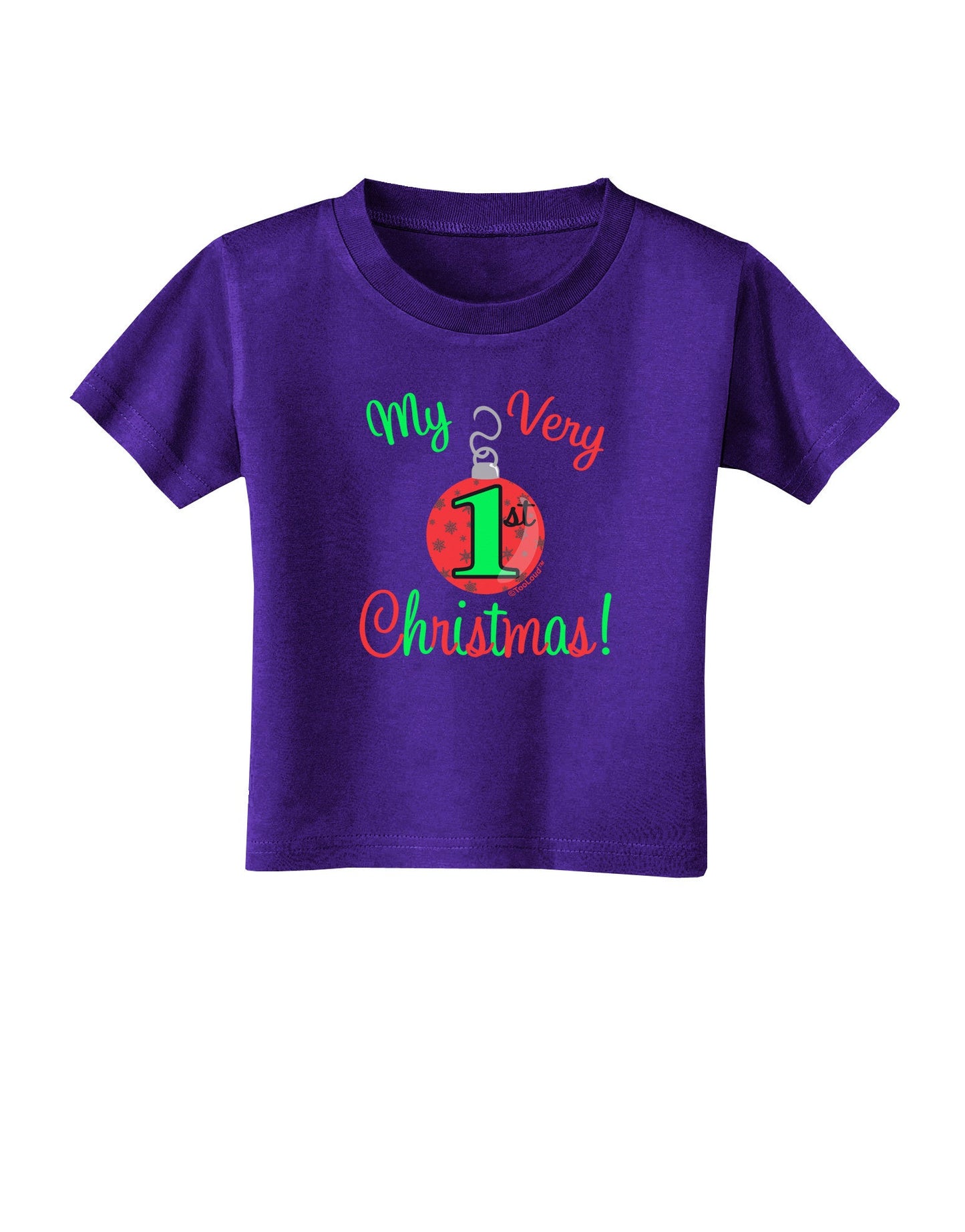 My Very 1st Christmas Toddler T-Shirt Dark-Toddler T-Shirt-TooLoud-Purple-2T-Davson Sales