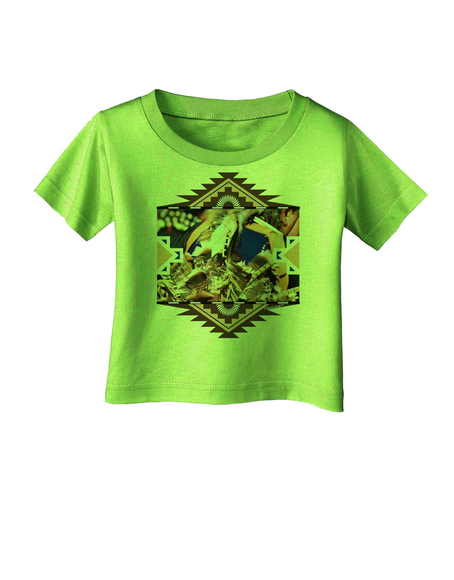 Native American Dancer 1 Infant T-Shirt-Infant T-Shirt-TooLoud-Lime-Green-06-Months-Davson Sales