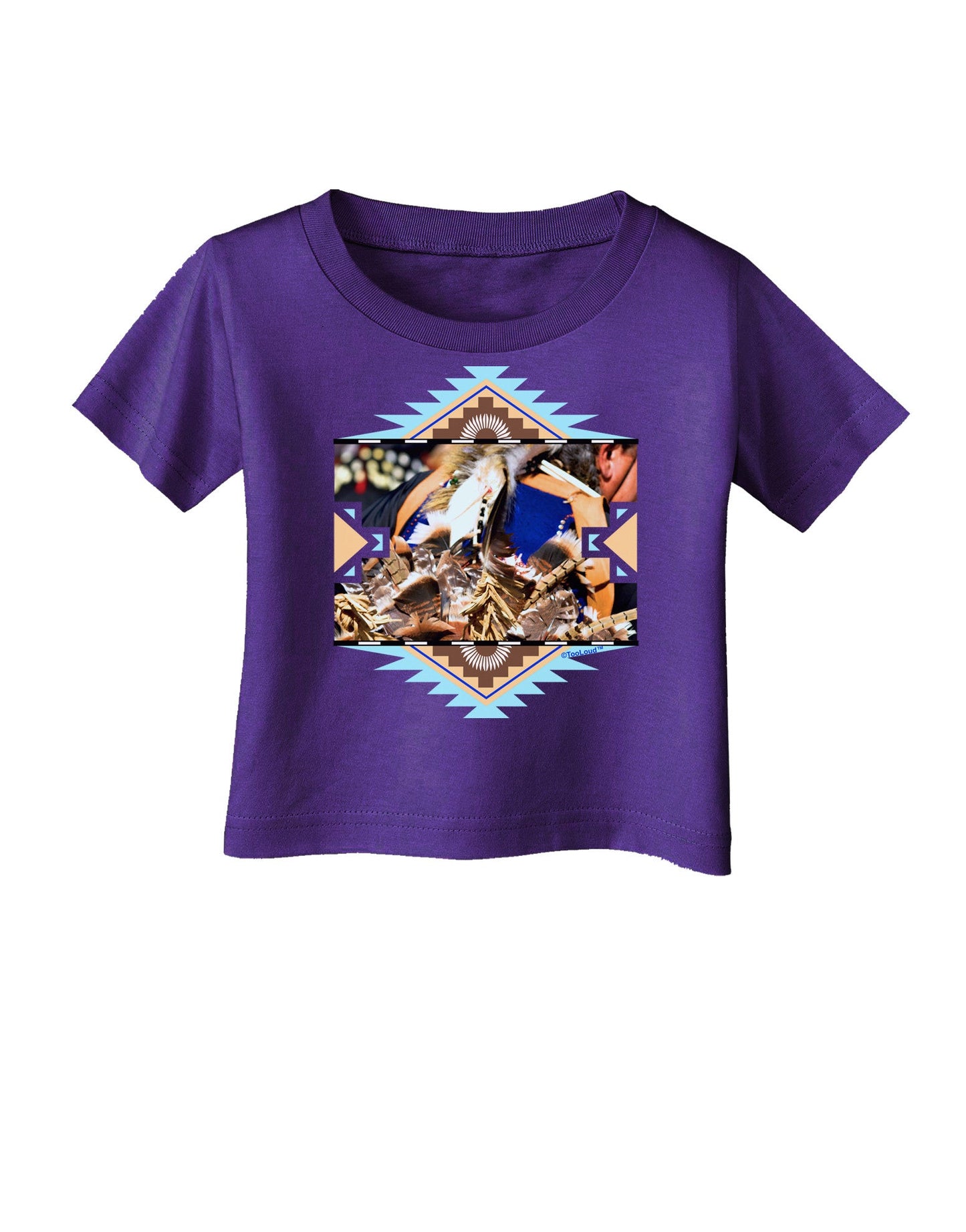 Native American Dancer 1 Infant T-Shirt Dark-Infant T-Shirt-TooLoud-Purple-06-Months-Davson Sales