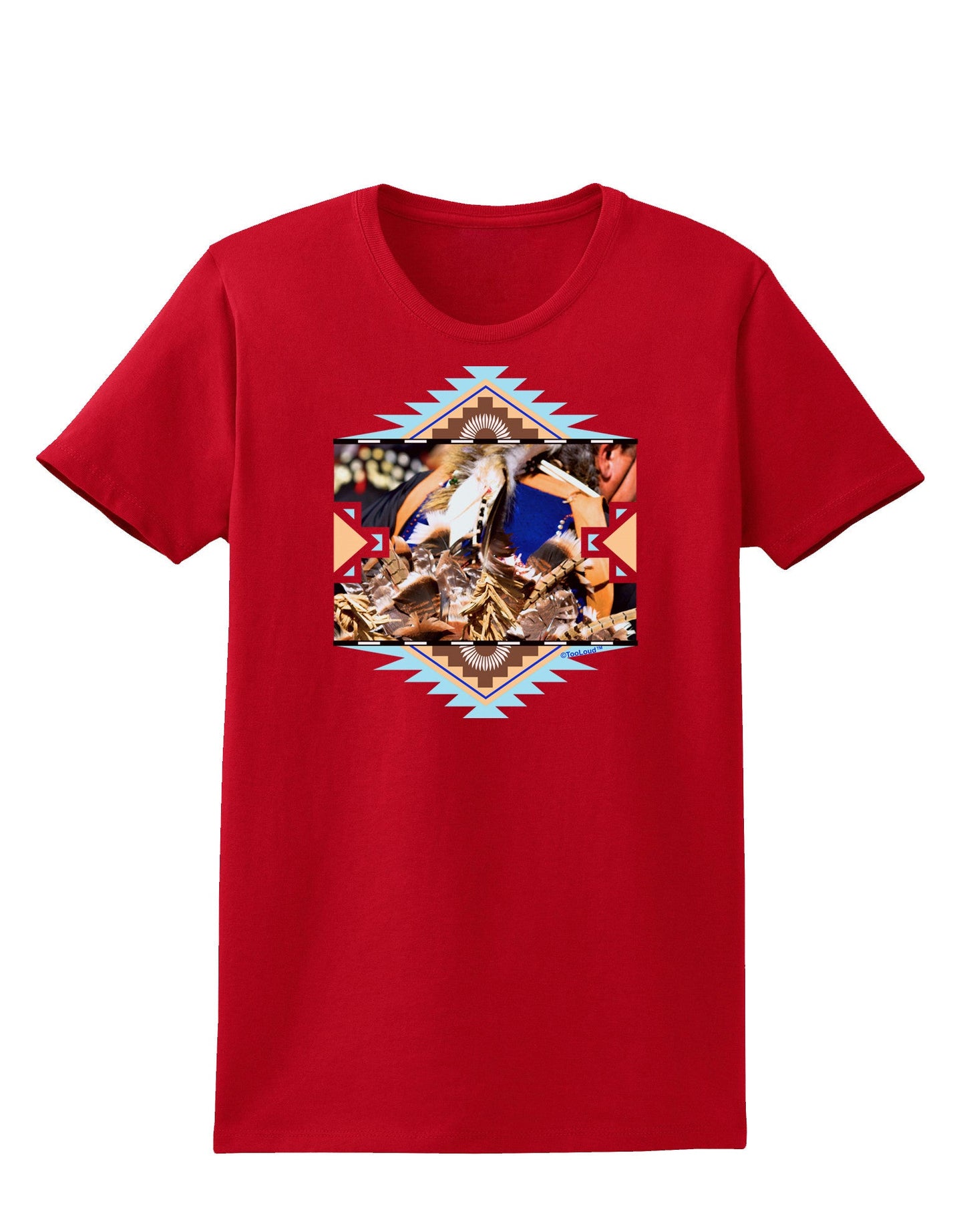 Native American Dancer 1 Womens Dark T-Shirt-TooLoud-Red-X-Small-Davson Sales